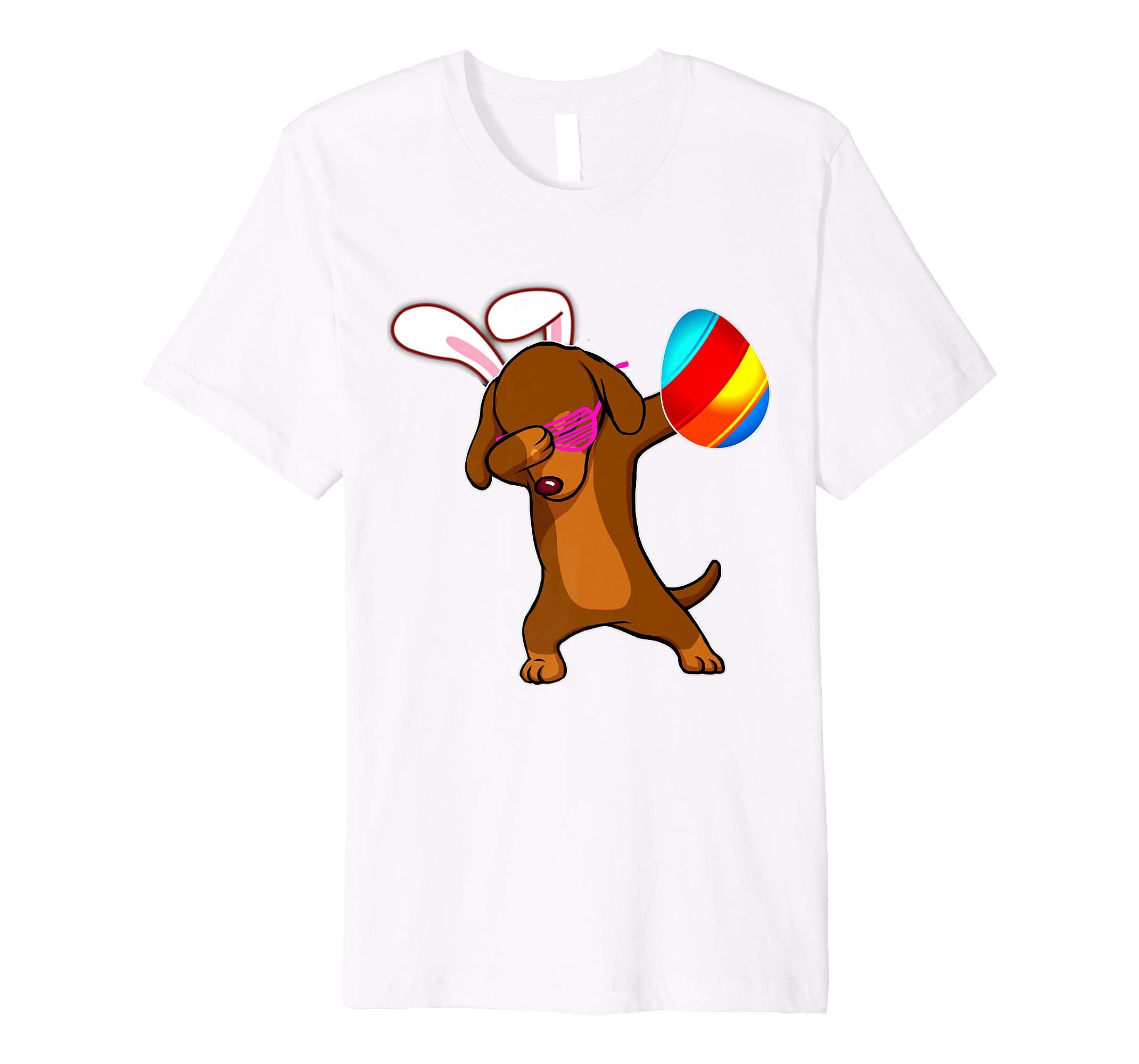 Easter Bunny Dabbing Dachshund Dog Tshirt Egg Ears Gift