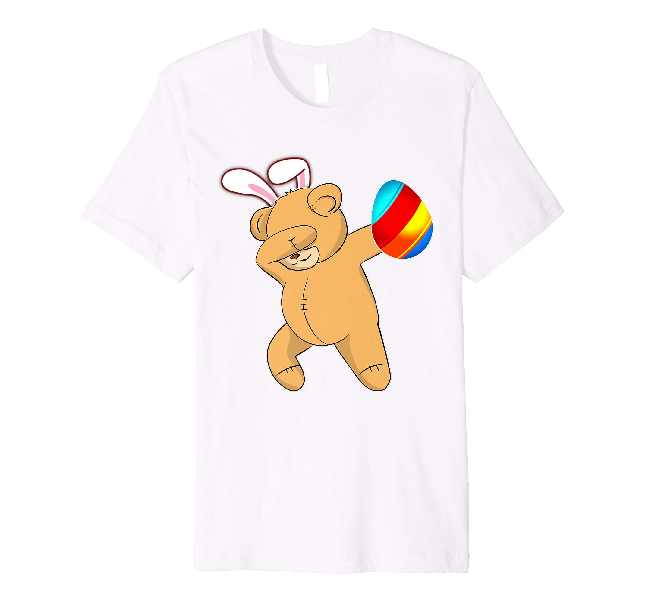 Easter Bunny Dabbing Teddy Bear Tshirt Egg Ears Gift