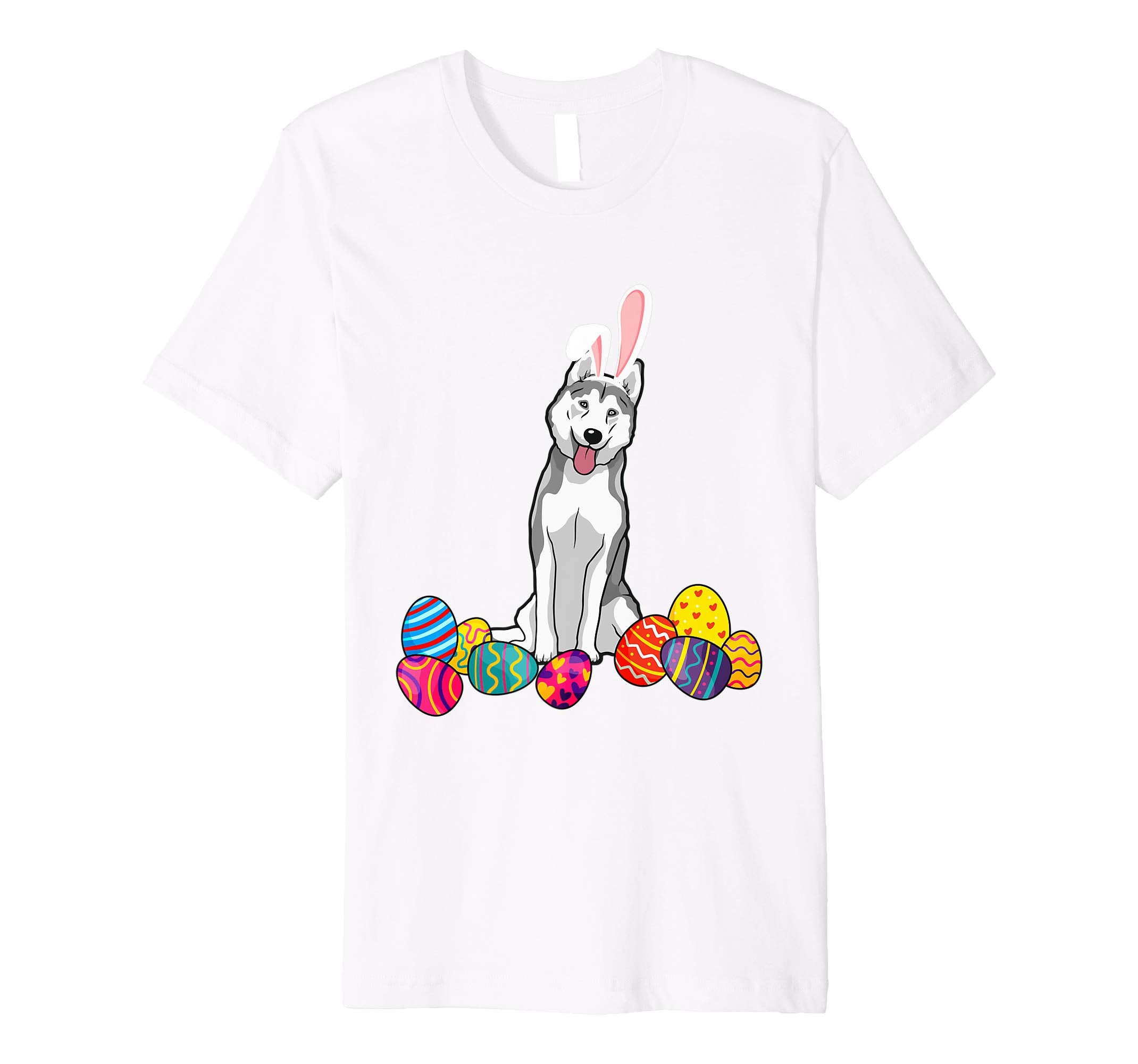 Husky Bunny Ear With Egg Easter Easter Day Shirt