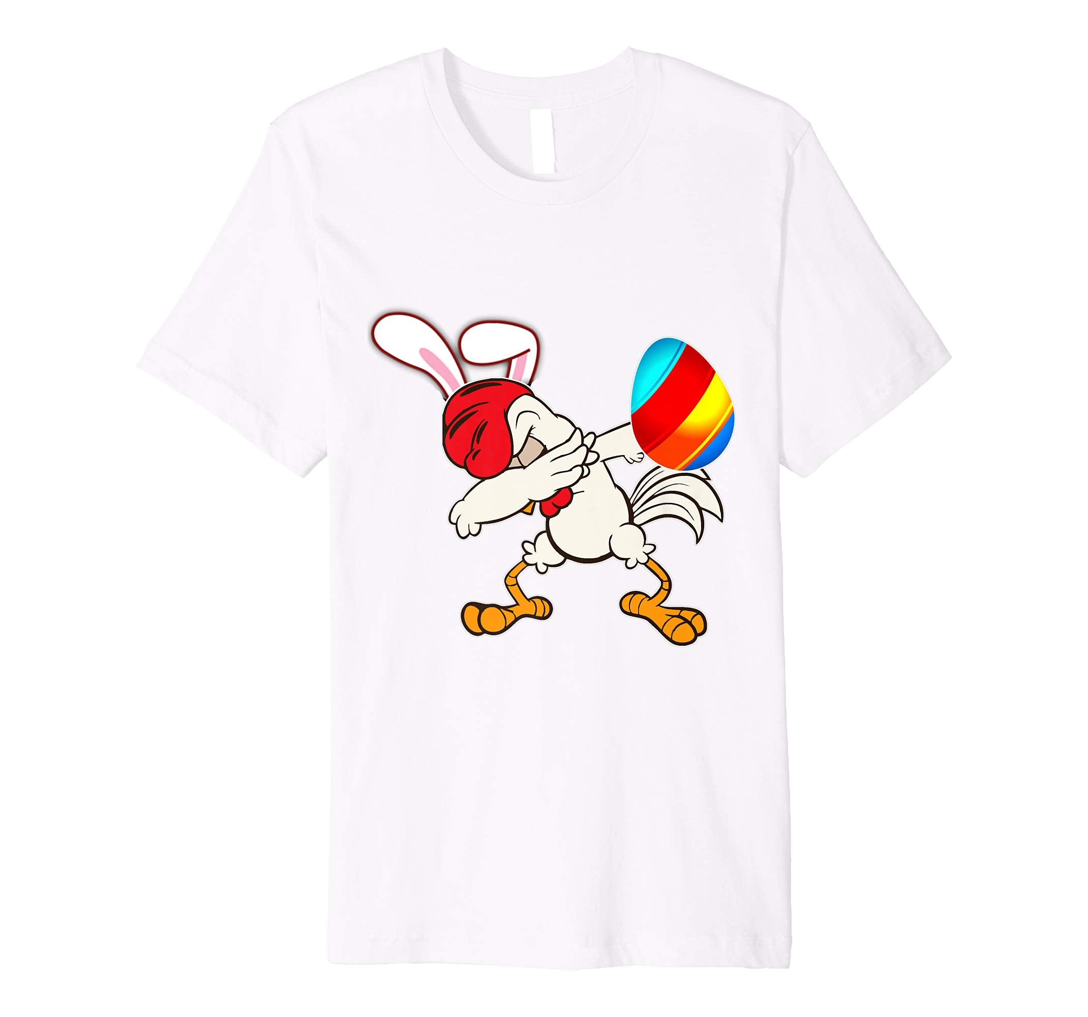 Easter Bunny Dabbing Chicken Rooster Tshirt Egg Ears Gift