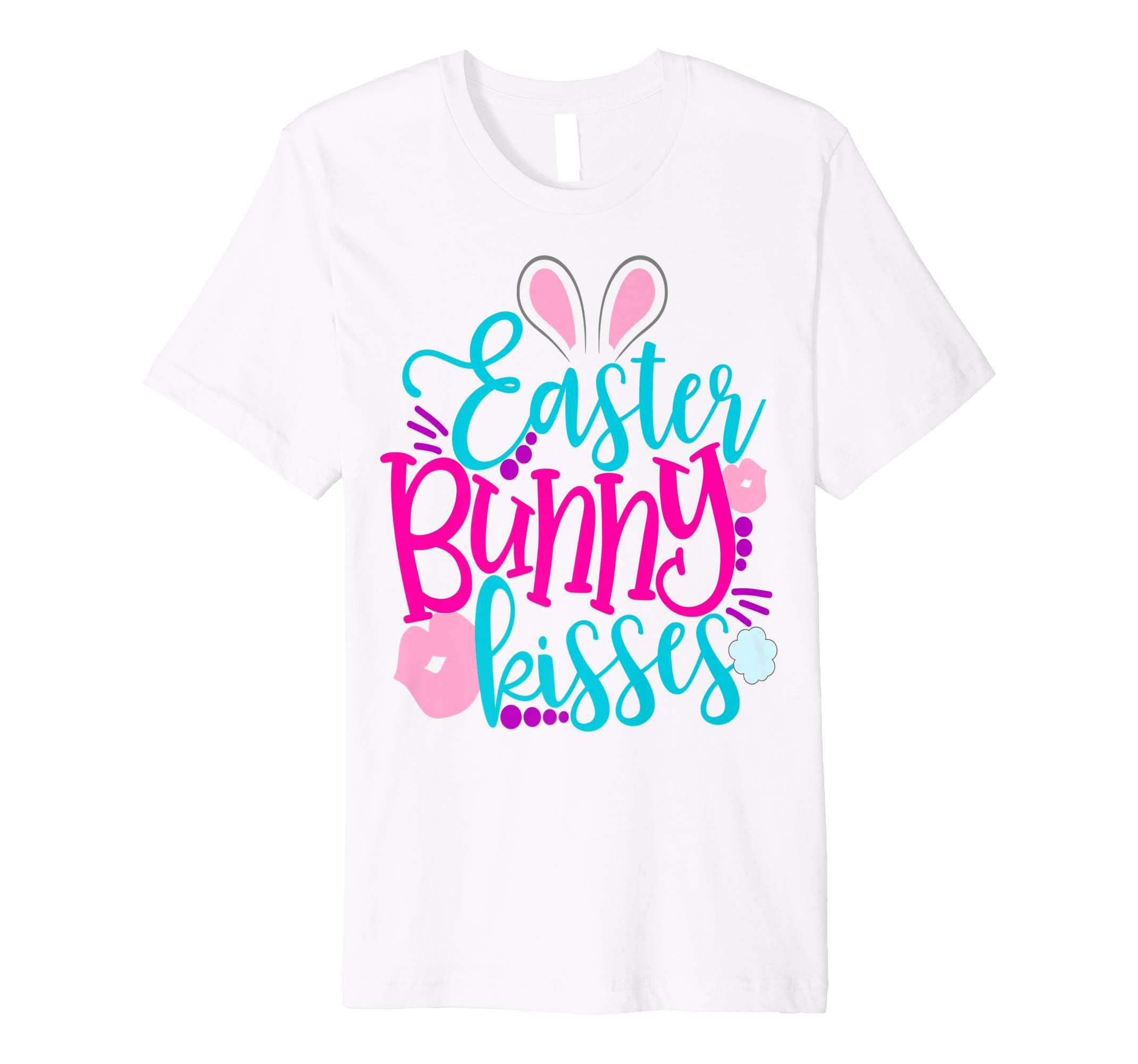 Easter Bunny Kisses Easter Shirt Cute Kids Lips School Girls