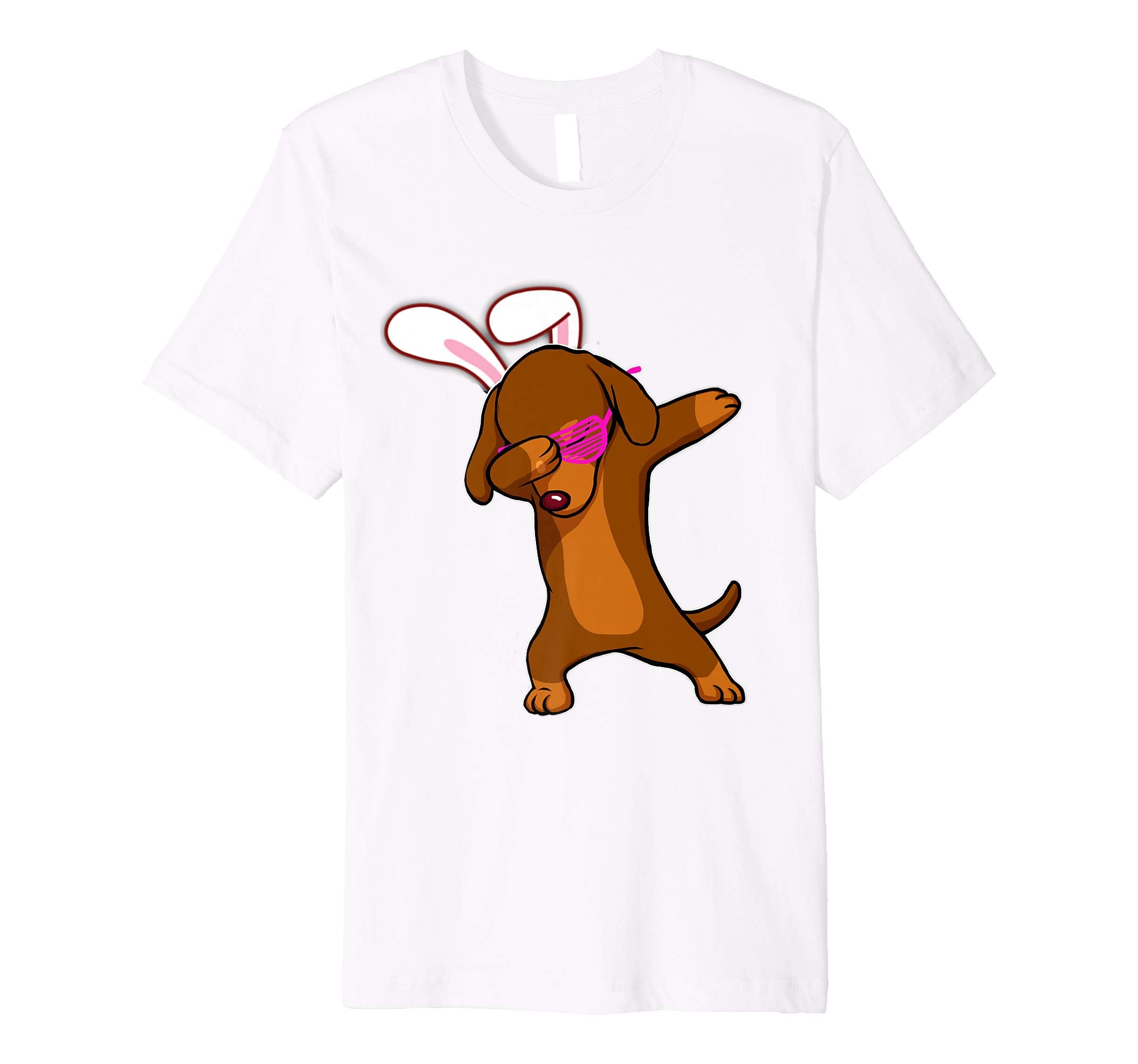 Easter Bunny Dabbing Dachshund Dog Tshirt Rabbit Ears Gift
