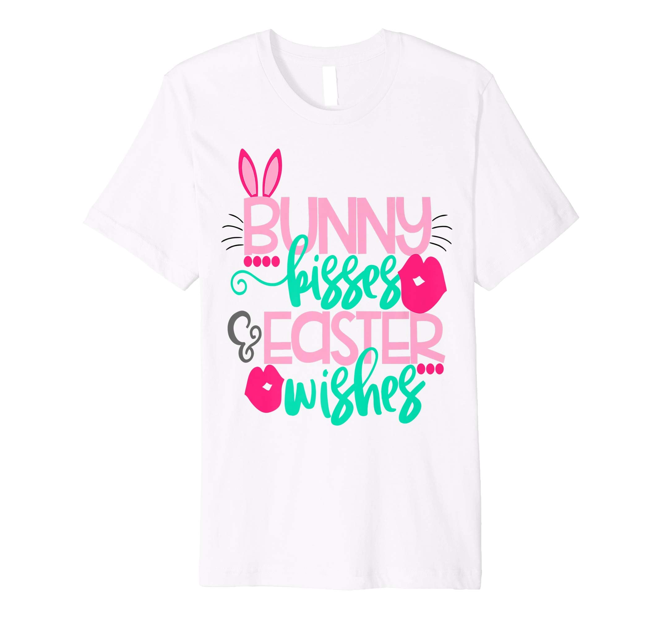Bunny Kisses and Easter Wished Cute Easter Bunny Shirt Girls