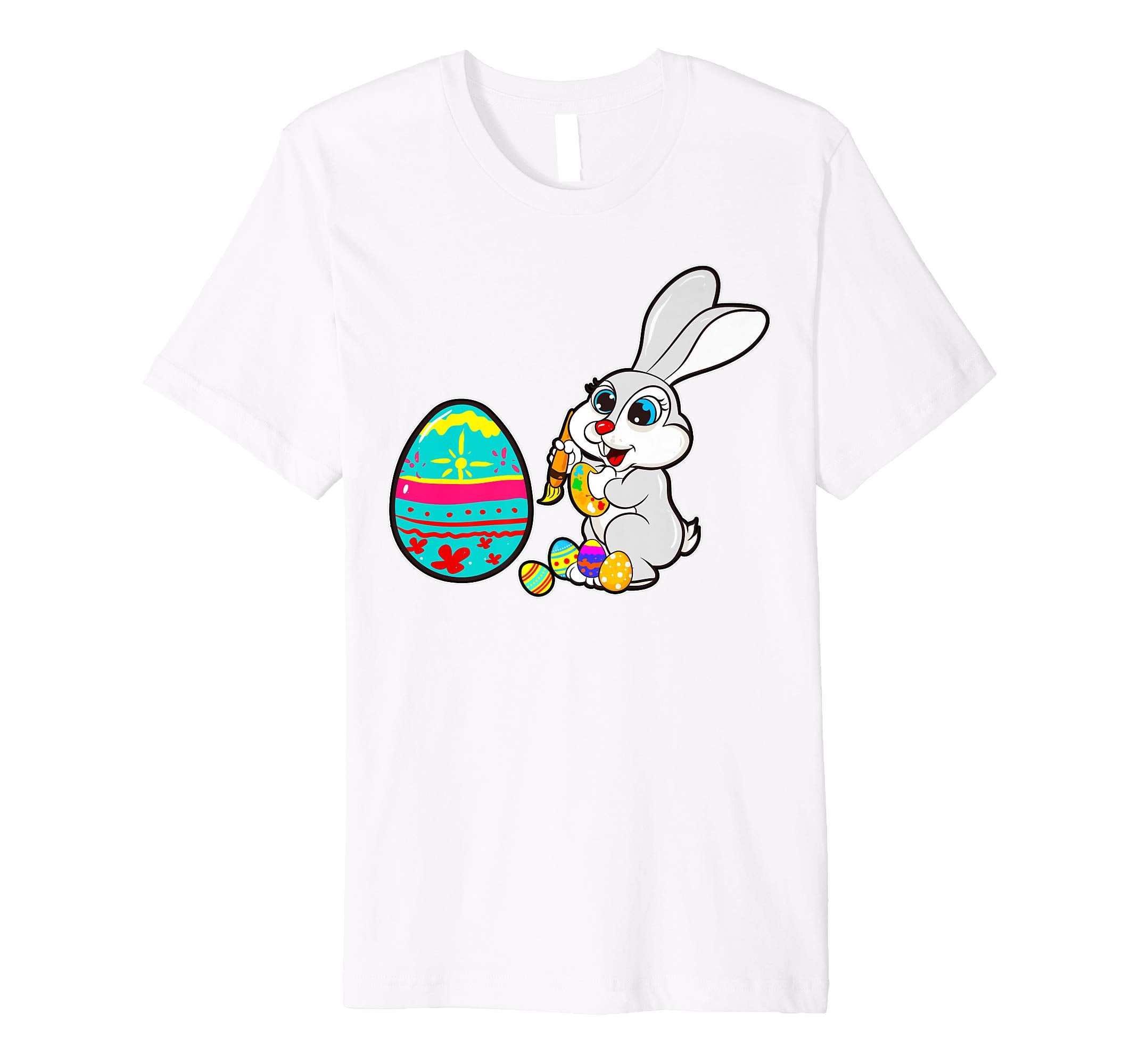 Cute Easter Bunny Shirt Painting Eggs Kids School Egg Hunt