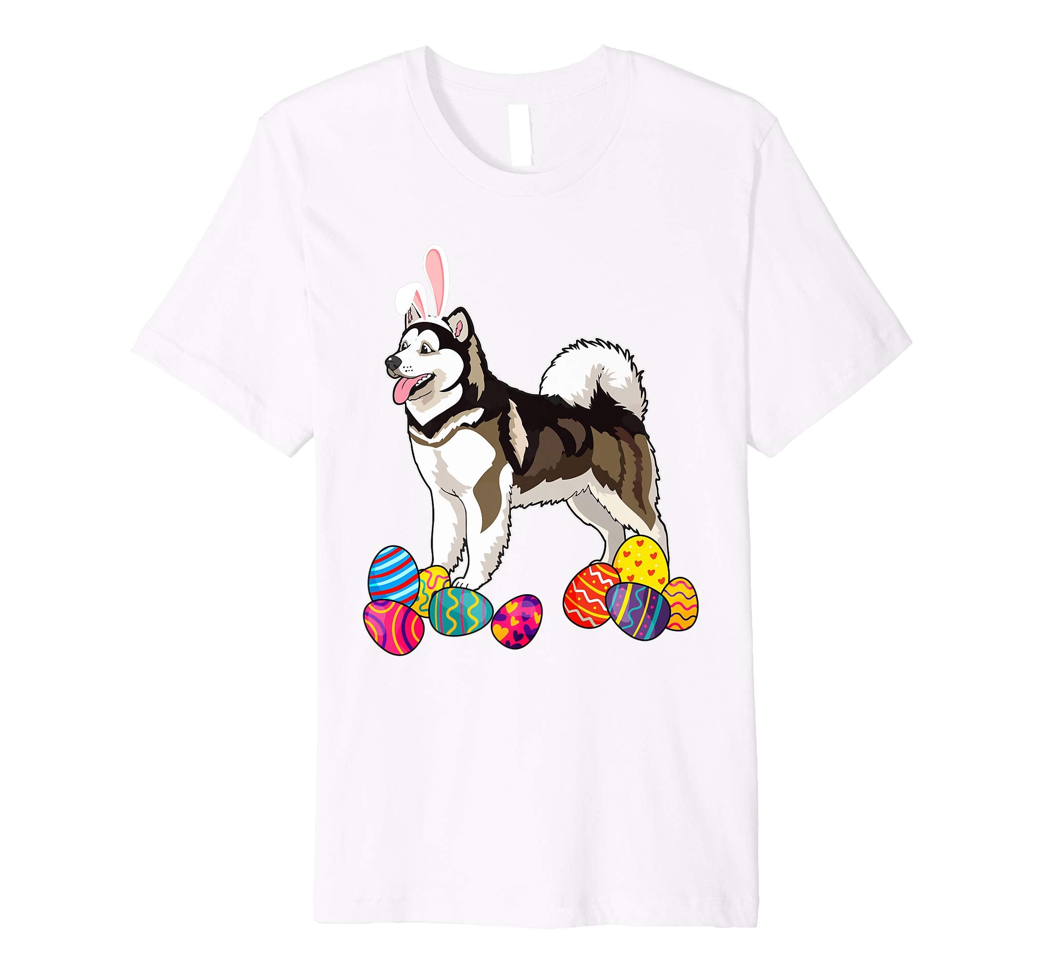 Alaskan Malamute Bunny Ear With Egg Easter Easter Day Shirt