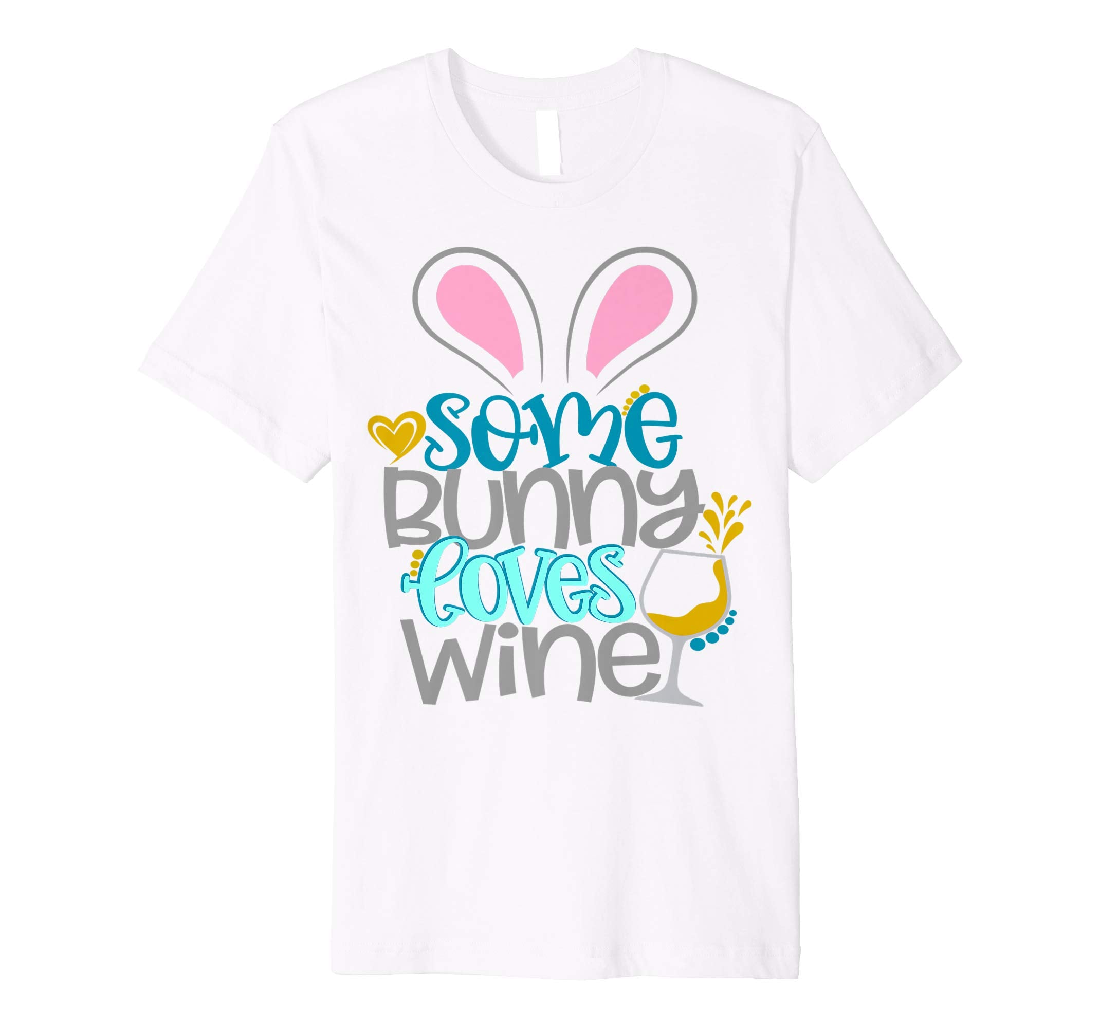 Some Bunny Loves Wine Mom Easter Shirt Cute Women Wife