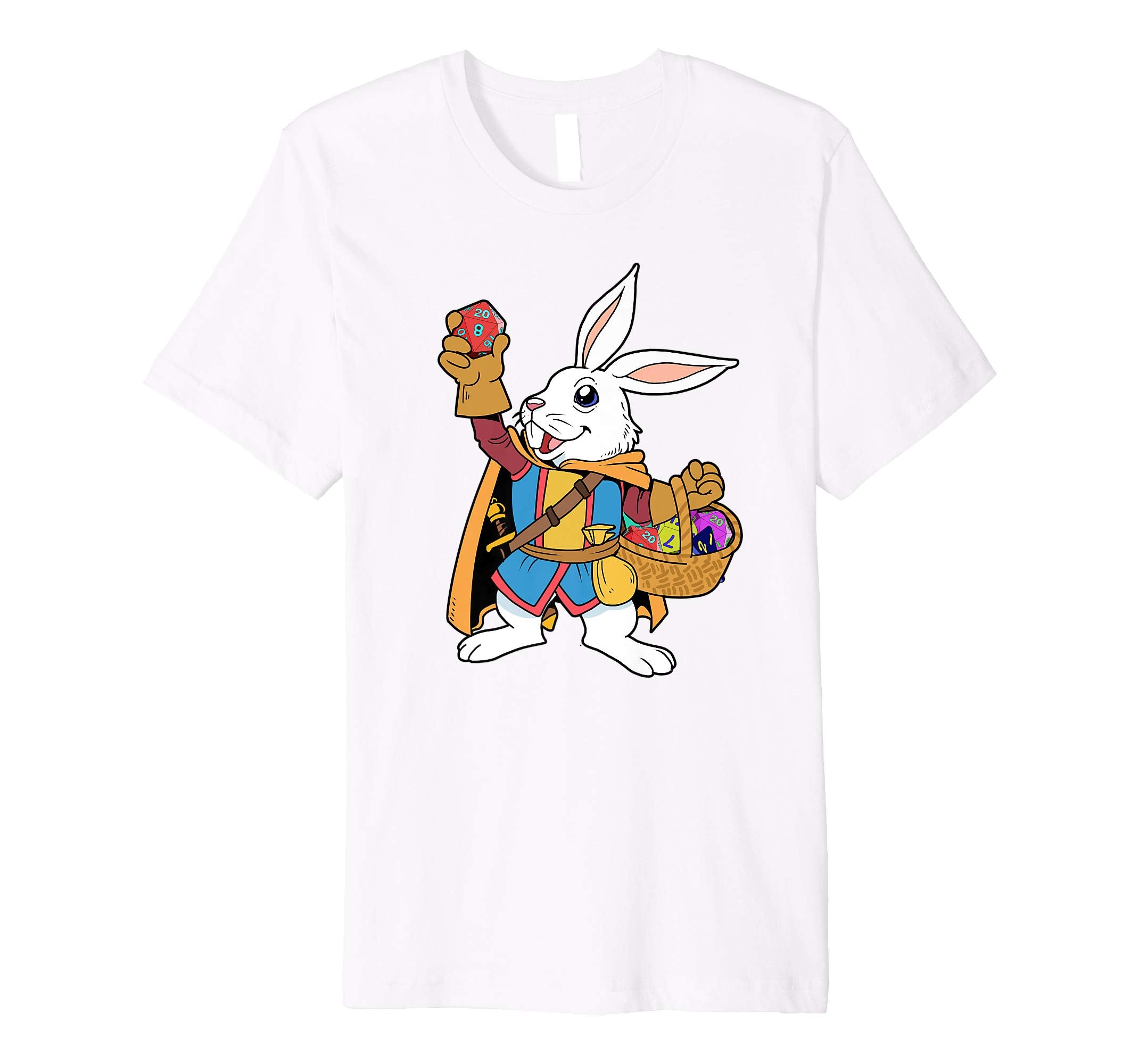 Tabletop Gaming Shirt Easter Bunny Dragons D20 Dice DM Tee
