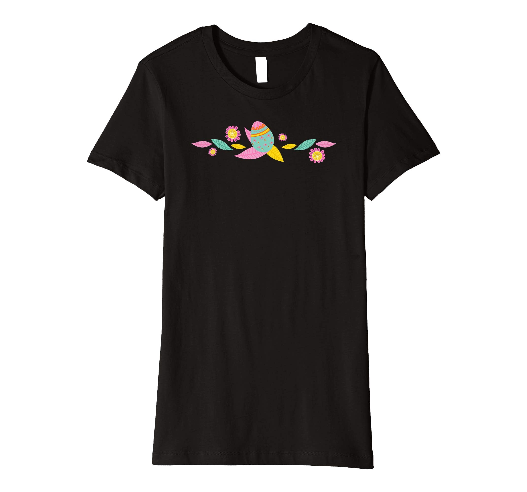 Cute Easter Egg and Flowers Spring Shirt Women and Girls