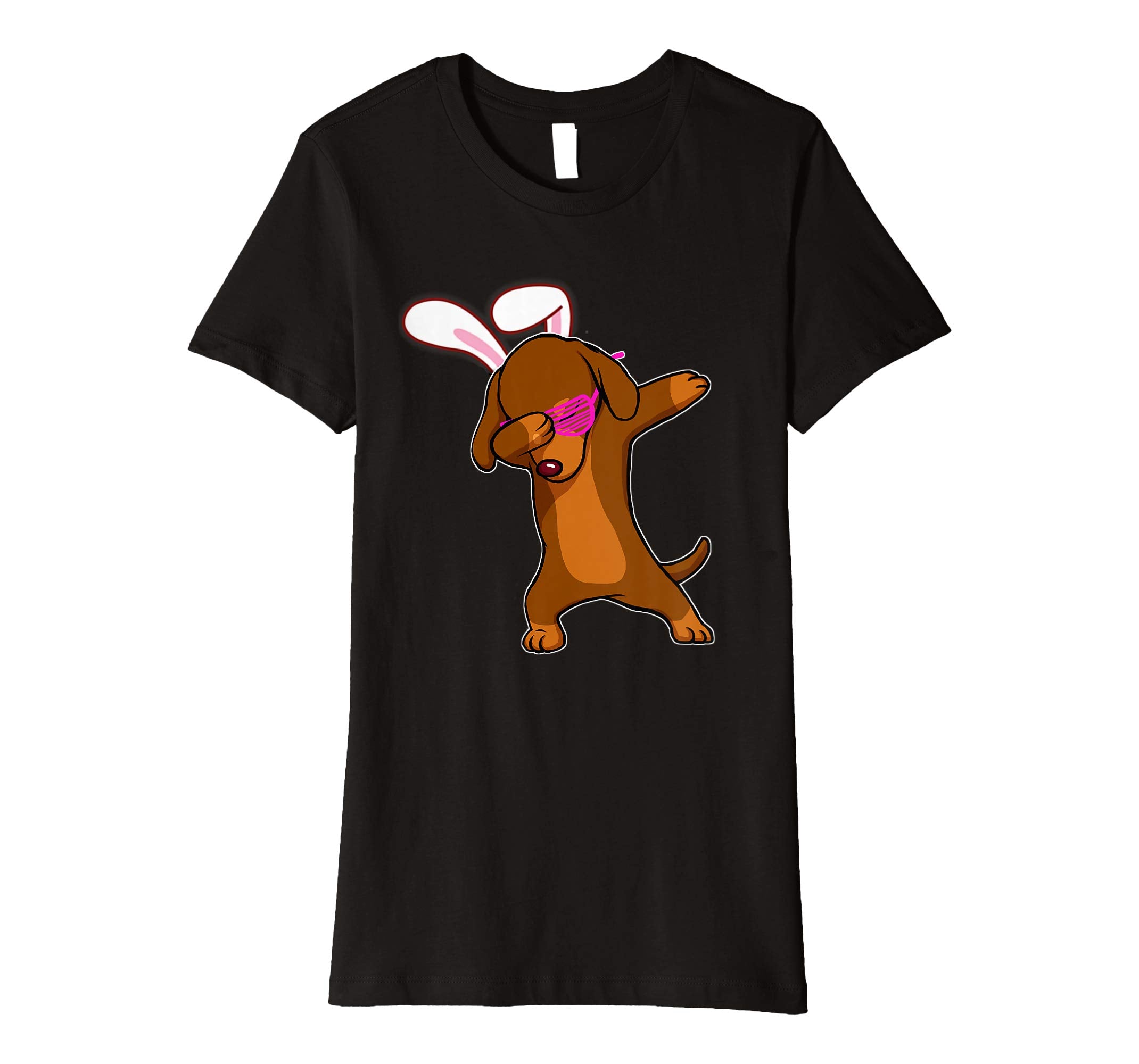 Easter Bunny Dabbing Dachshund Dog Tshirt Rabbit Ears Gift
