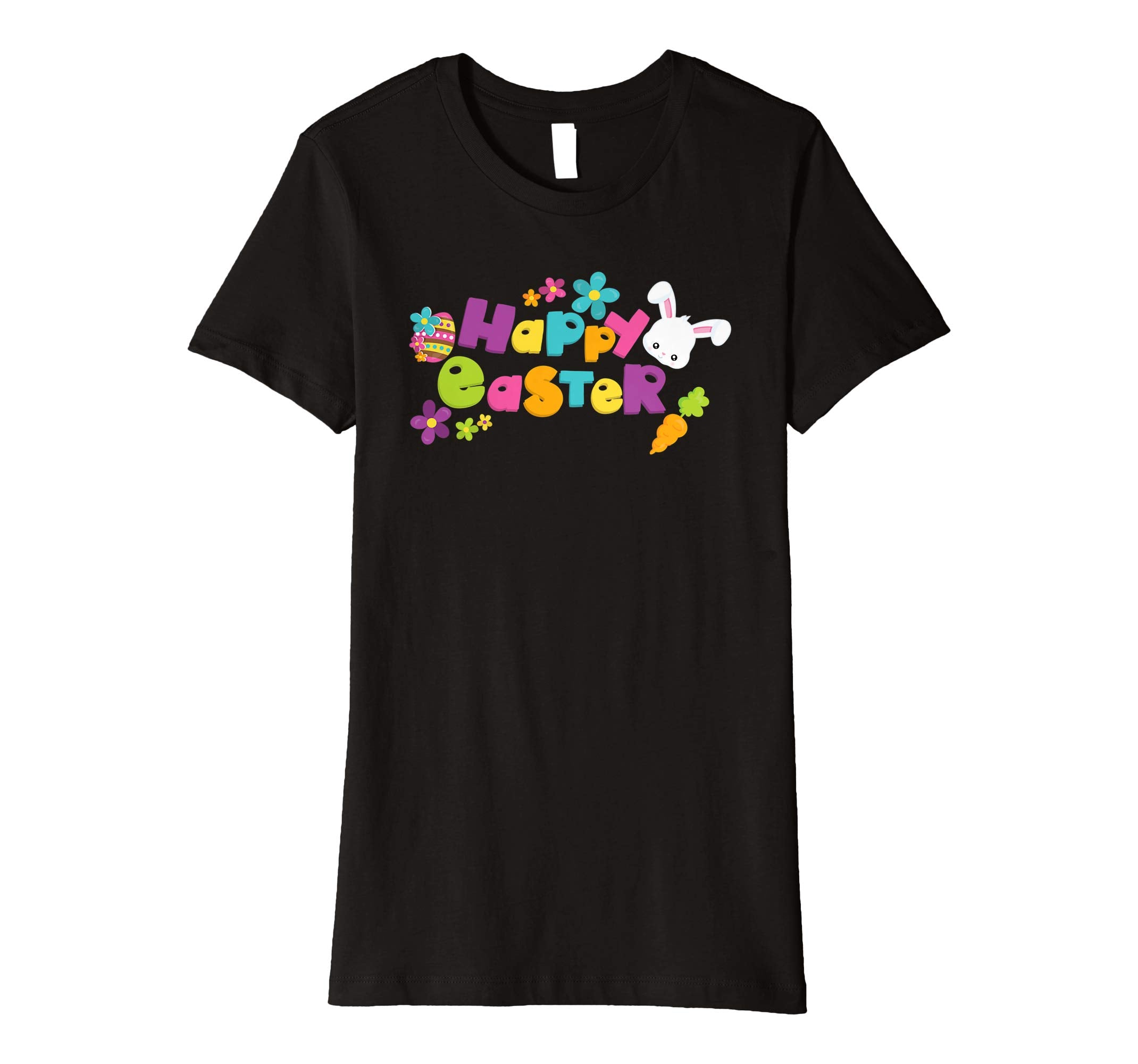Happy Easter T-Shirt Cute Bunny Flower Carrots TShirt