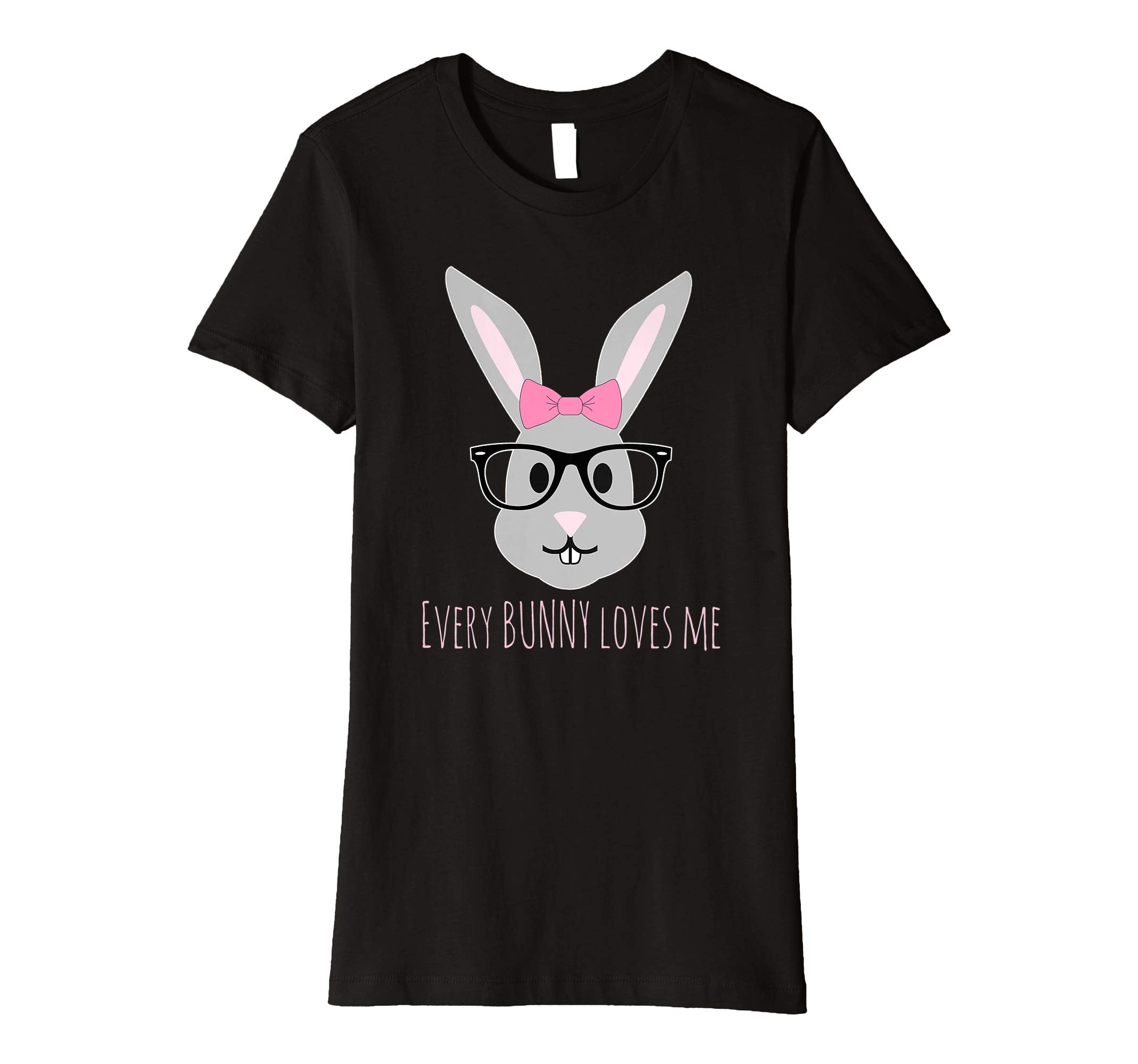 Happy Easter T-Shirt Cute Girl Bunny with Glasses TShirt