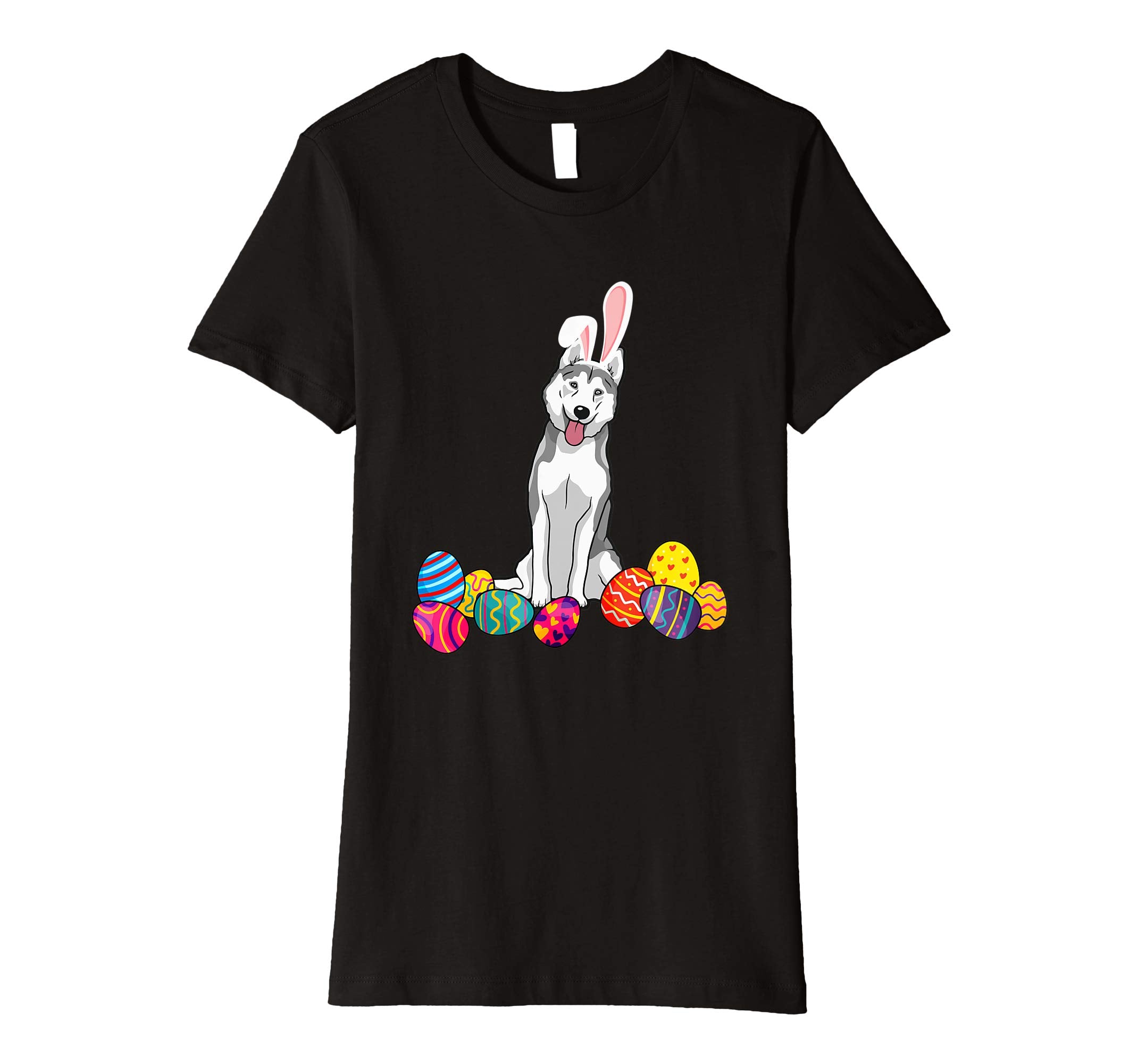 Husky Bunny Ear With Egg Easter Easter Day Shirt