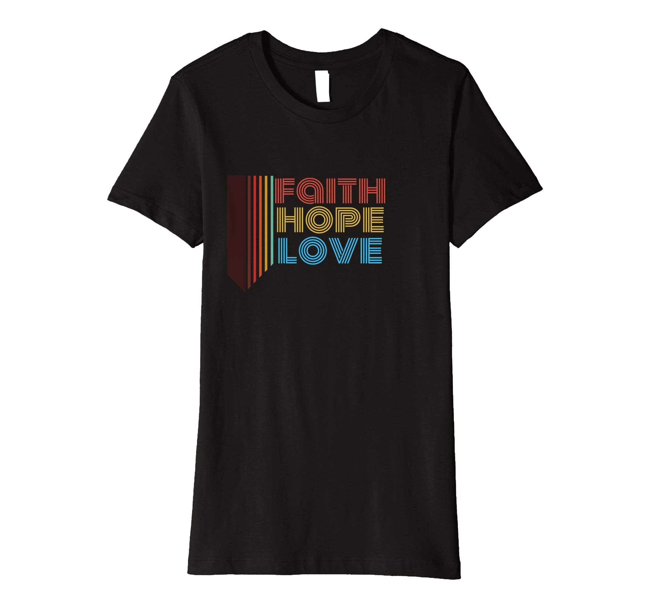 Faith Hope Love Shirt Men Women Youth Easter Vintage Retro