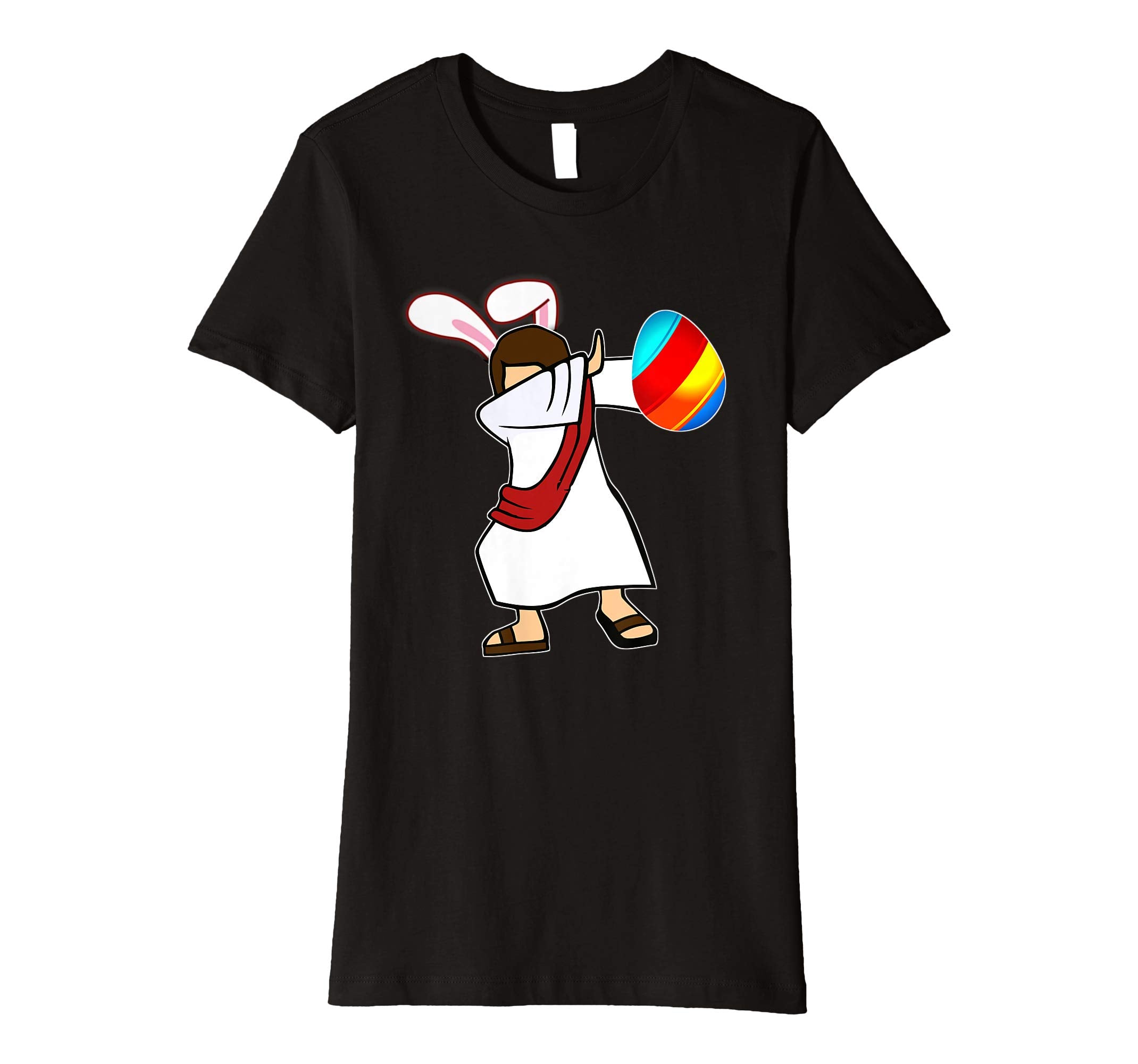 Easter Bunny Dabbing Jesus Christian Tshirt Egg Ears Gift