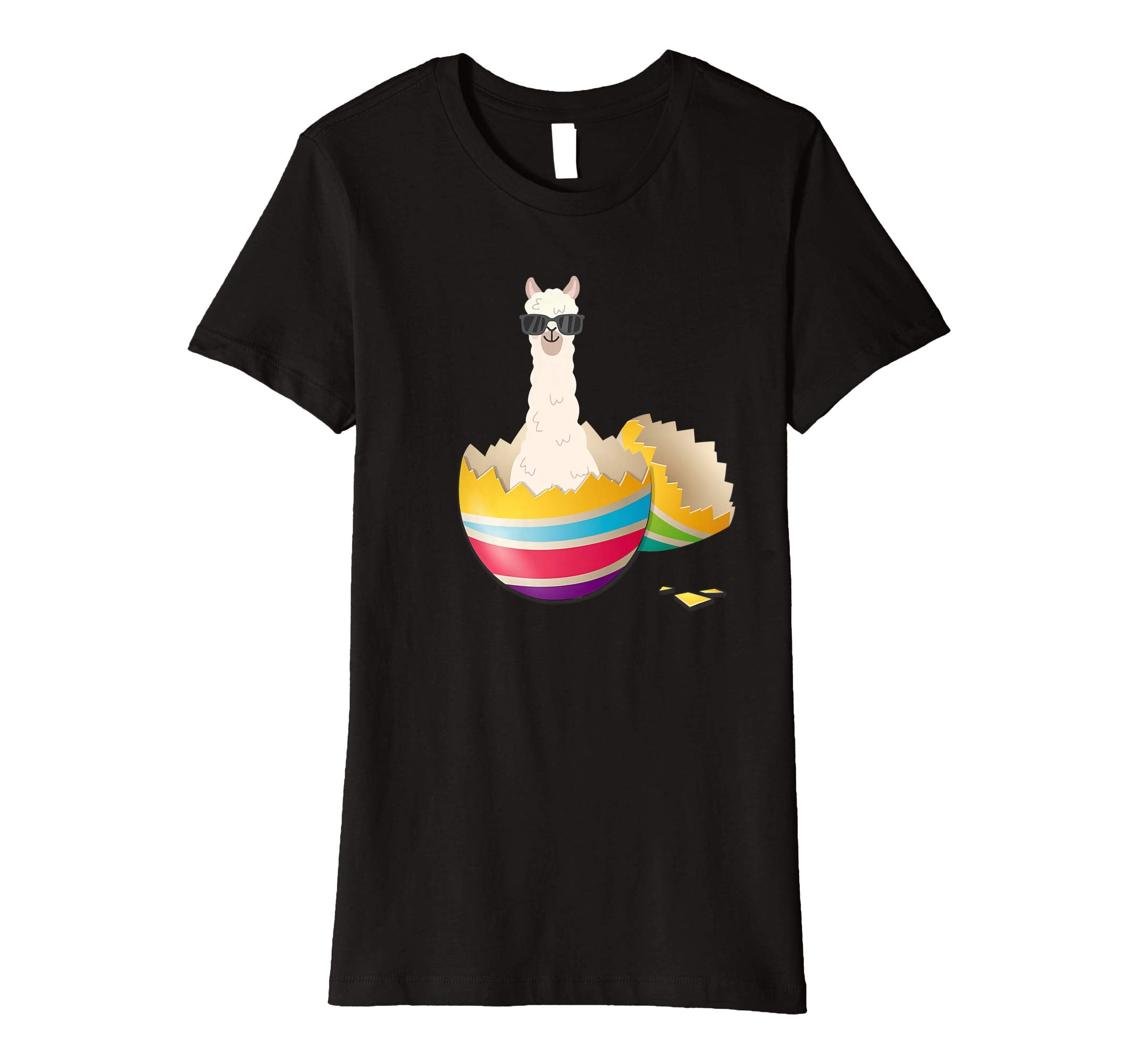 Baby Llama Hatching From Easter Egg Easter Day Shirt