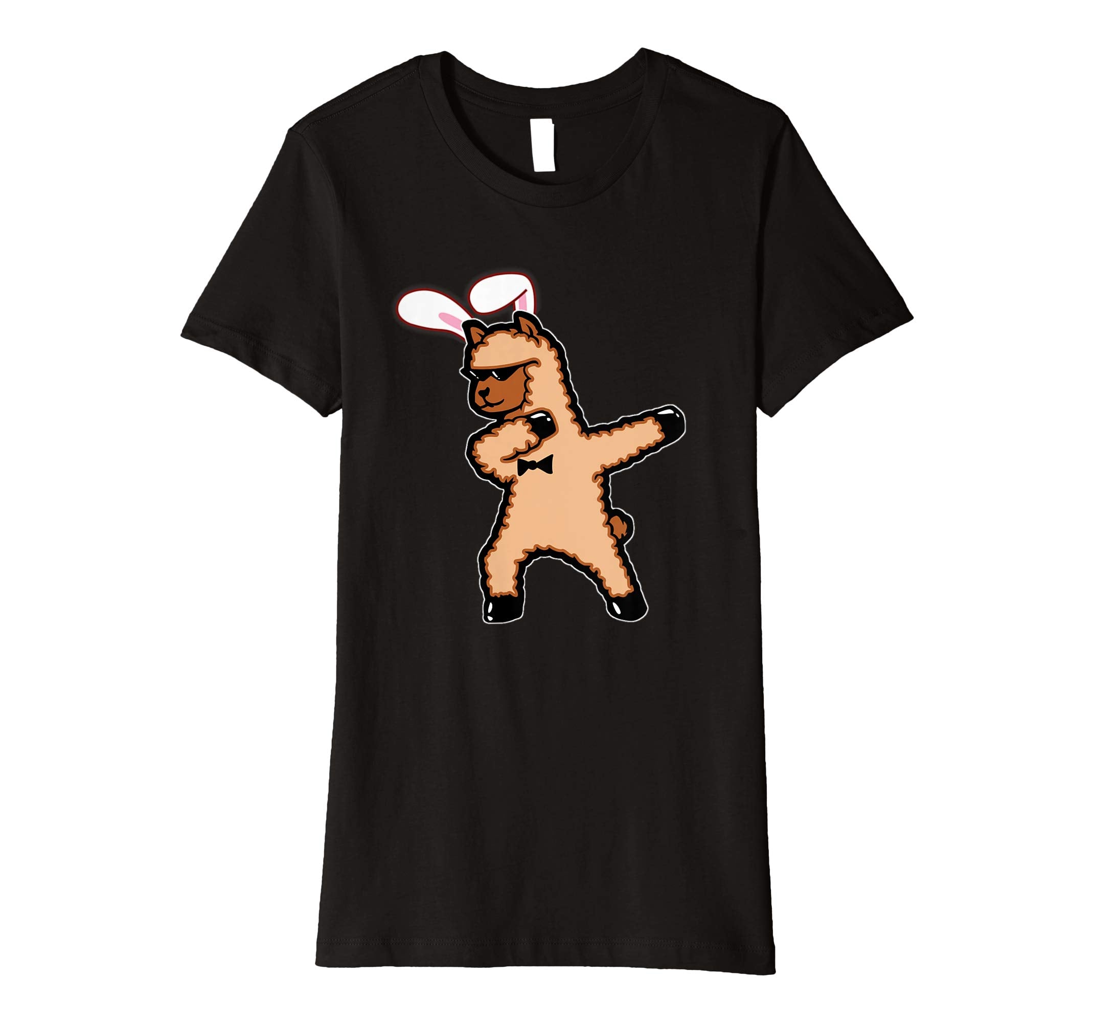 Easter Bunny Dabbing Llama Tshirt Rabbit Ears Animal Gift