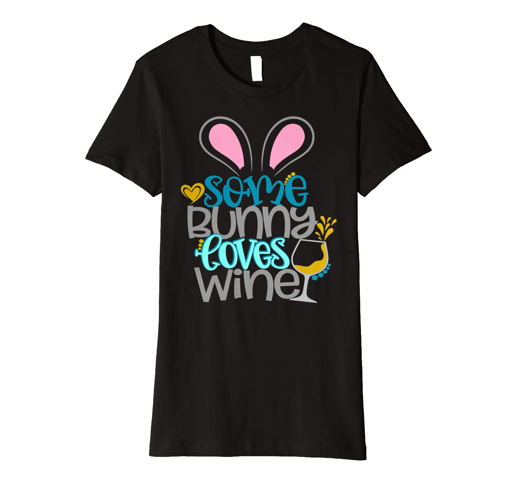 Some Bunny Loves Wine Mom Easter Shirt Cute Women Wife