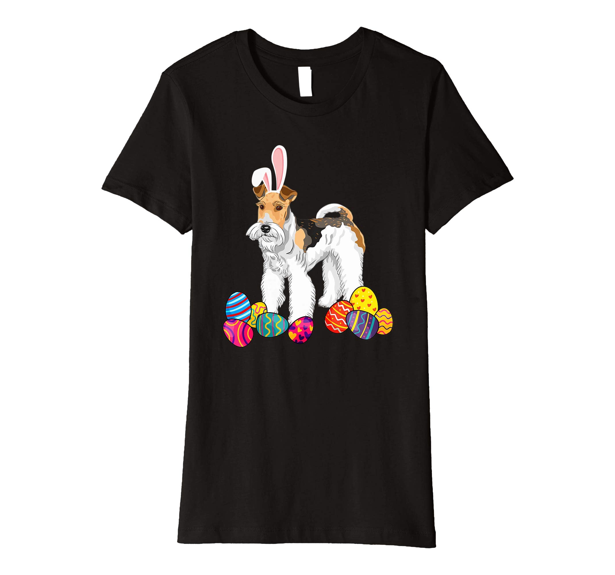 Wire Fox Terrier Bunny Ear With Egg Easter Easter Day Shirt