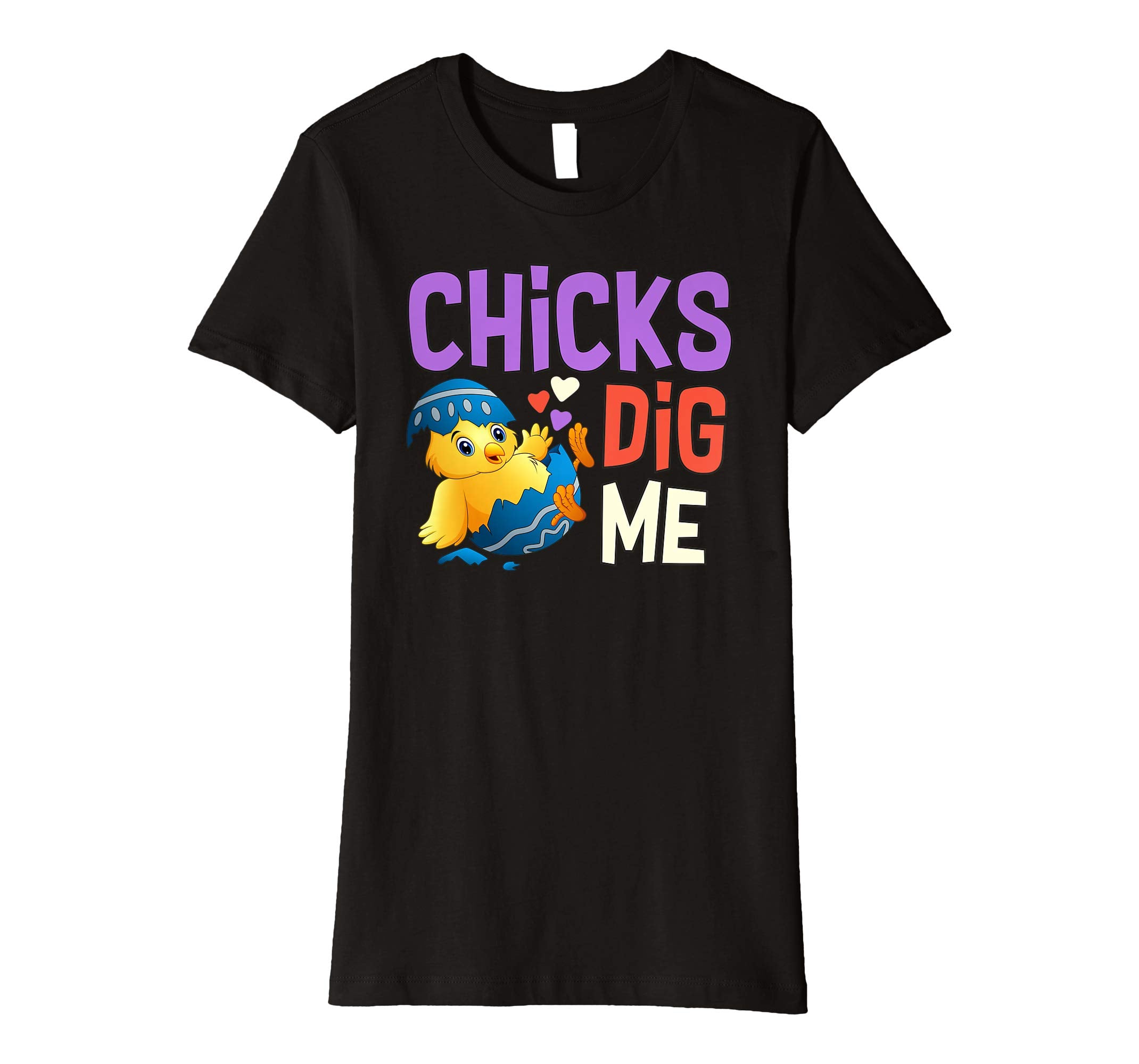 Chicks Dig Me Egg Hunt Happy Easter Kids Boys Girls T Shirt