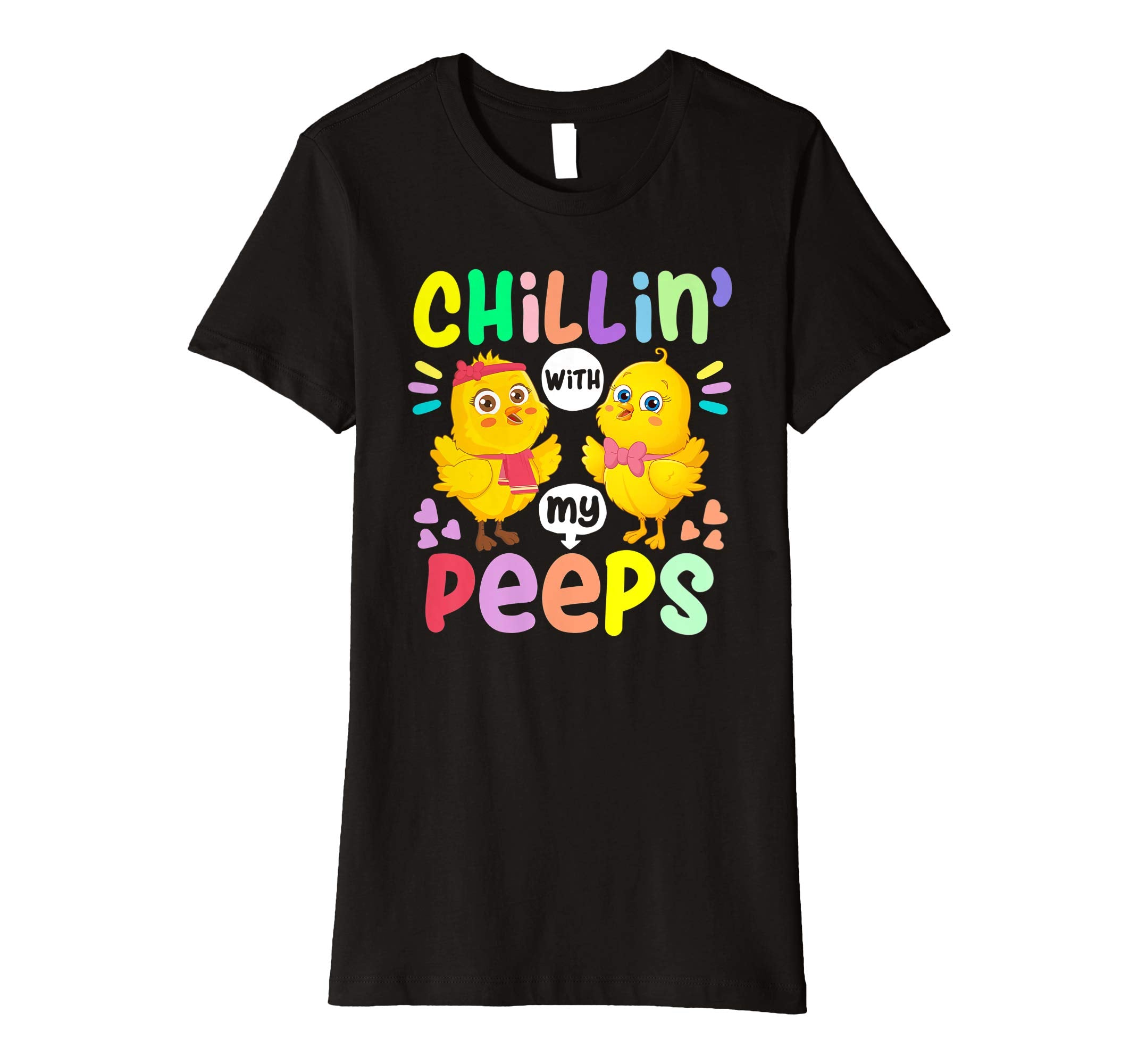Chillin With My Peeps Happy Easter Kids Boys Girls T Shirt