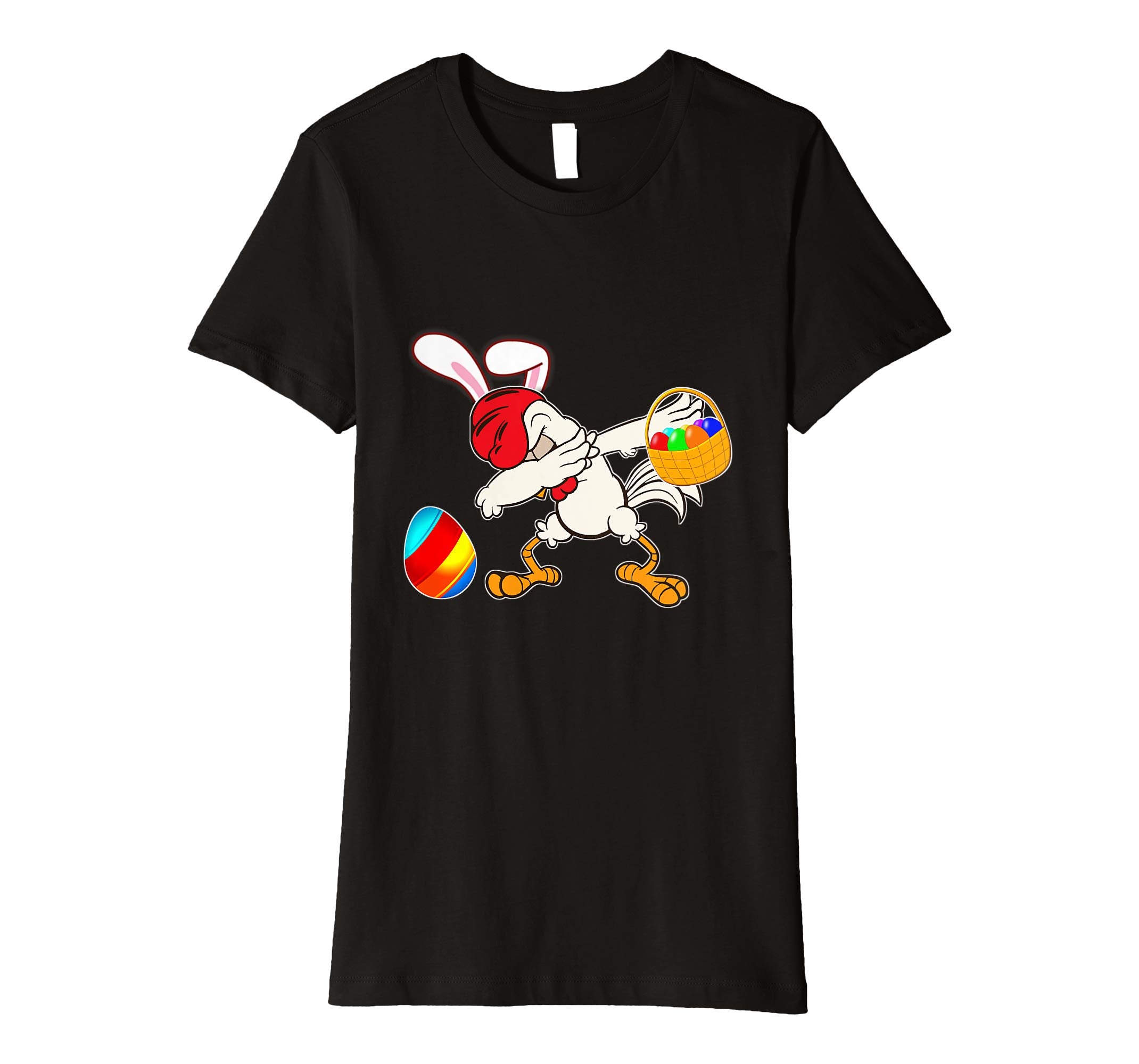 Easter Bunny Dabbing Chicken Tshirt Easter Egg Basket