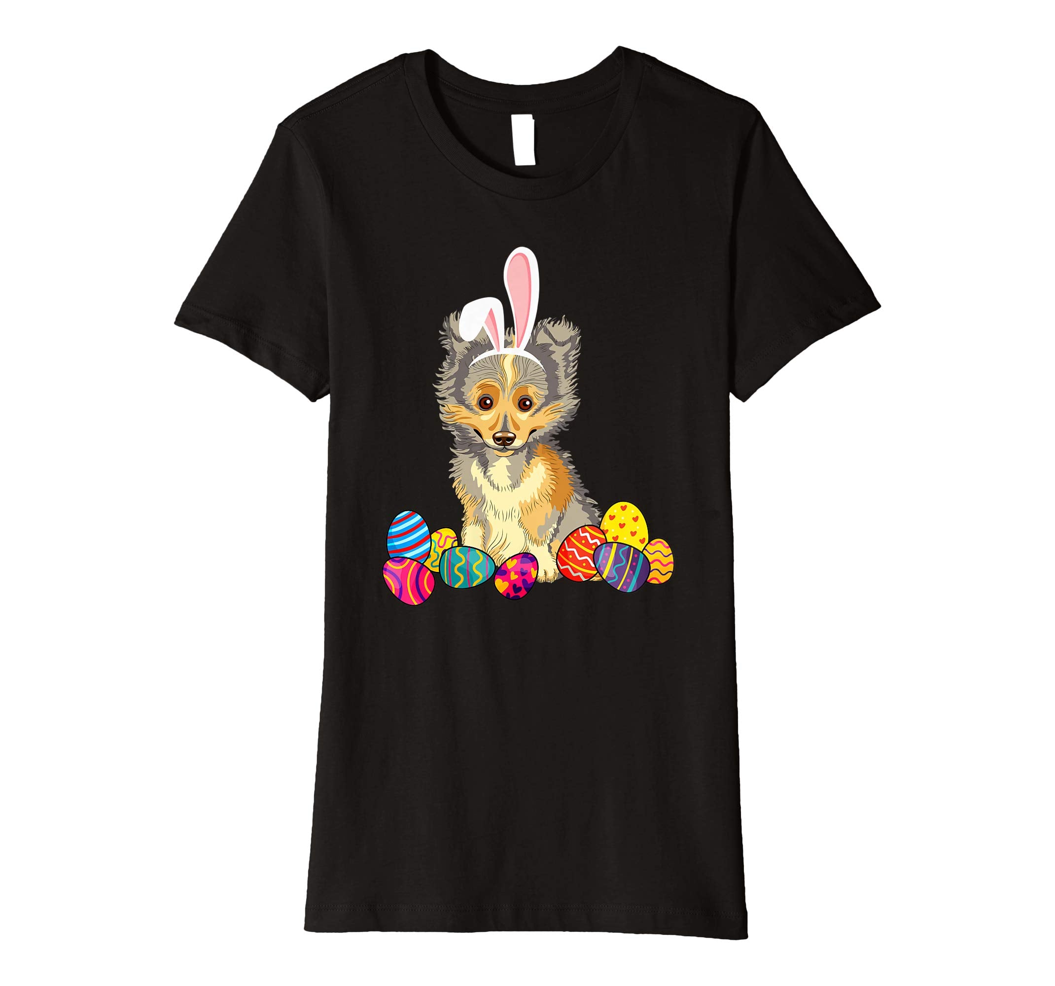 Shetland Sheepdog Bunny Ear With Egg Easter Easter Day Shirt