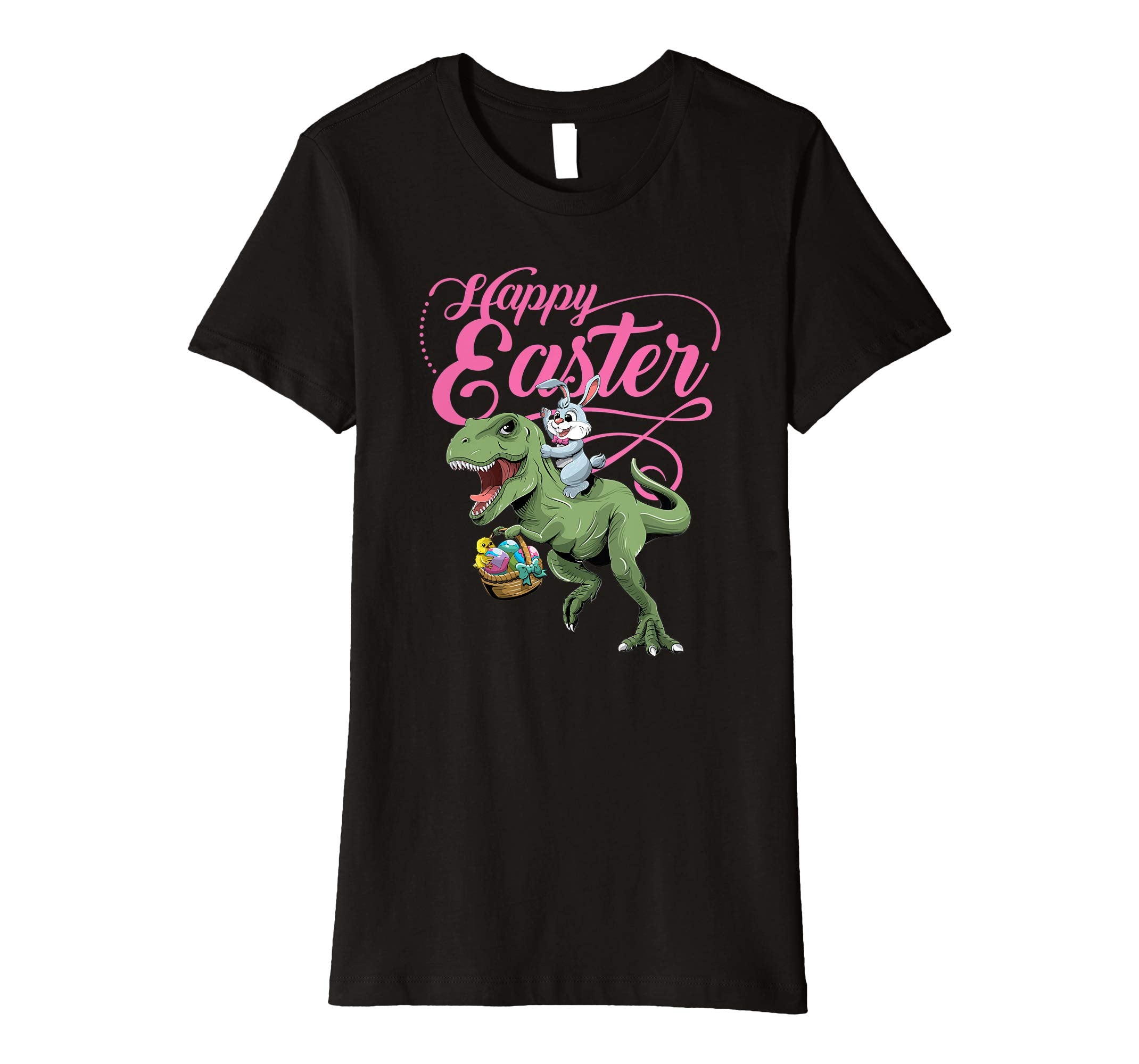 Easter T Shirt for Kids with Cool Bunny and T-rex Egg Hunt