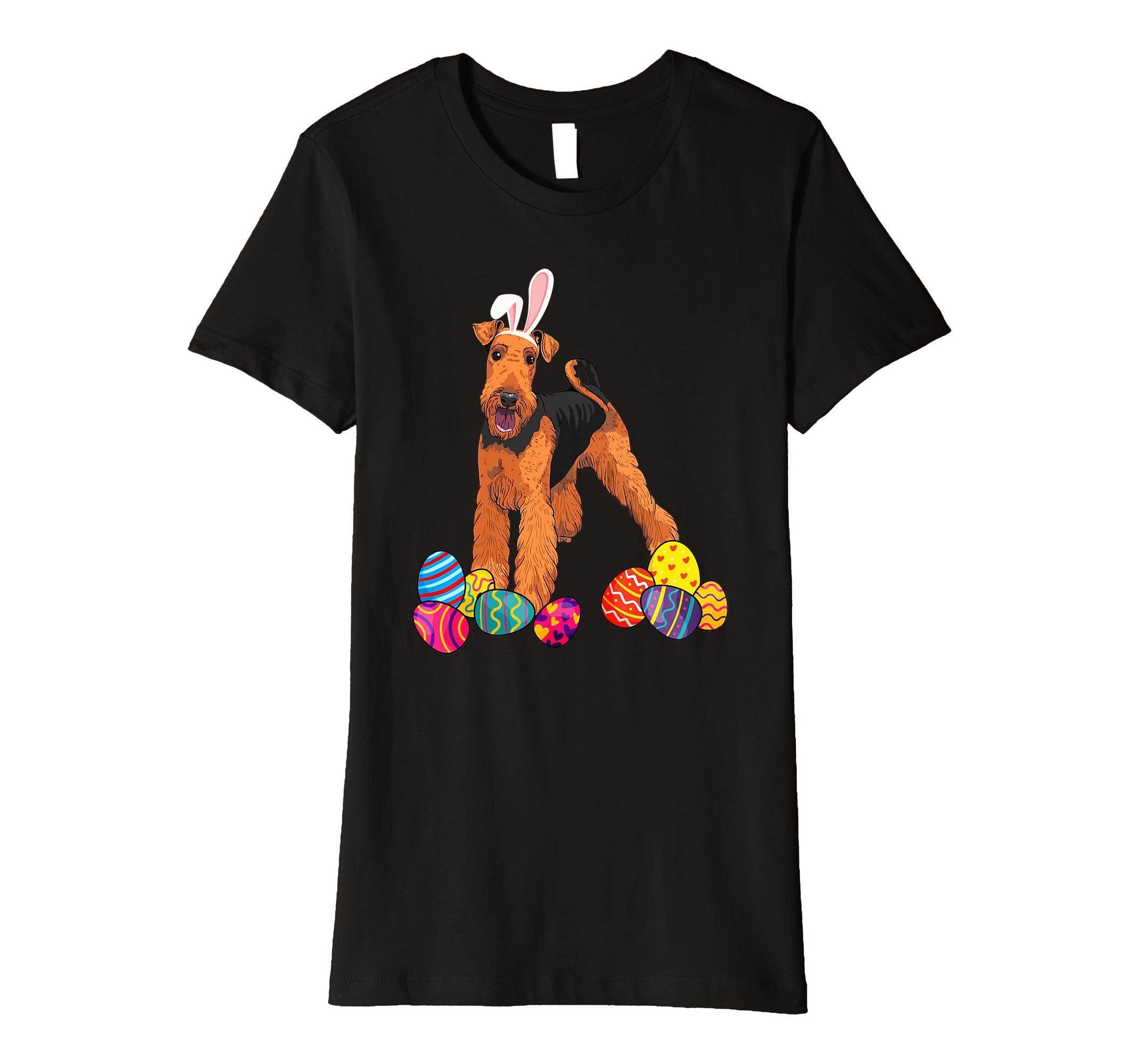 Airedale Terrier Bunny Ear With Egg Easter Easter Day Shirt