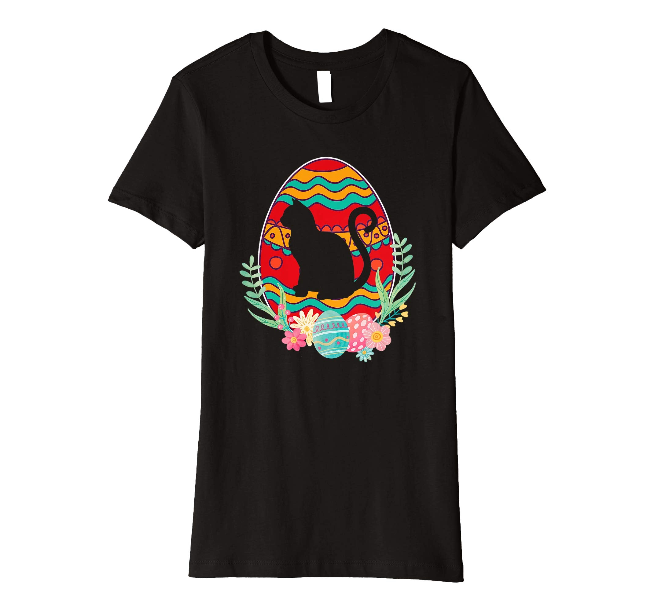 Funny Cat Easter Eggs T-Shirt Gifts for Kids Men Women