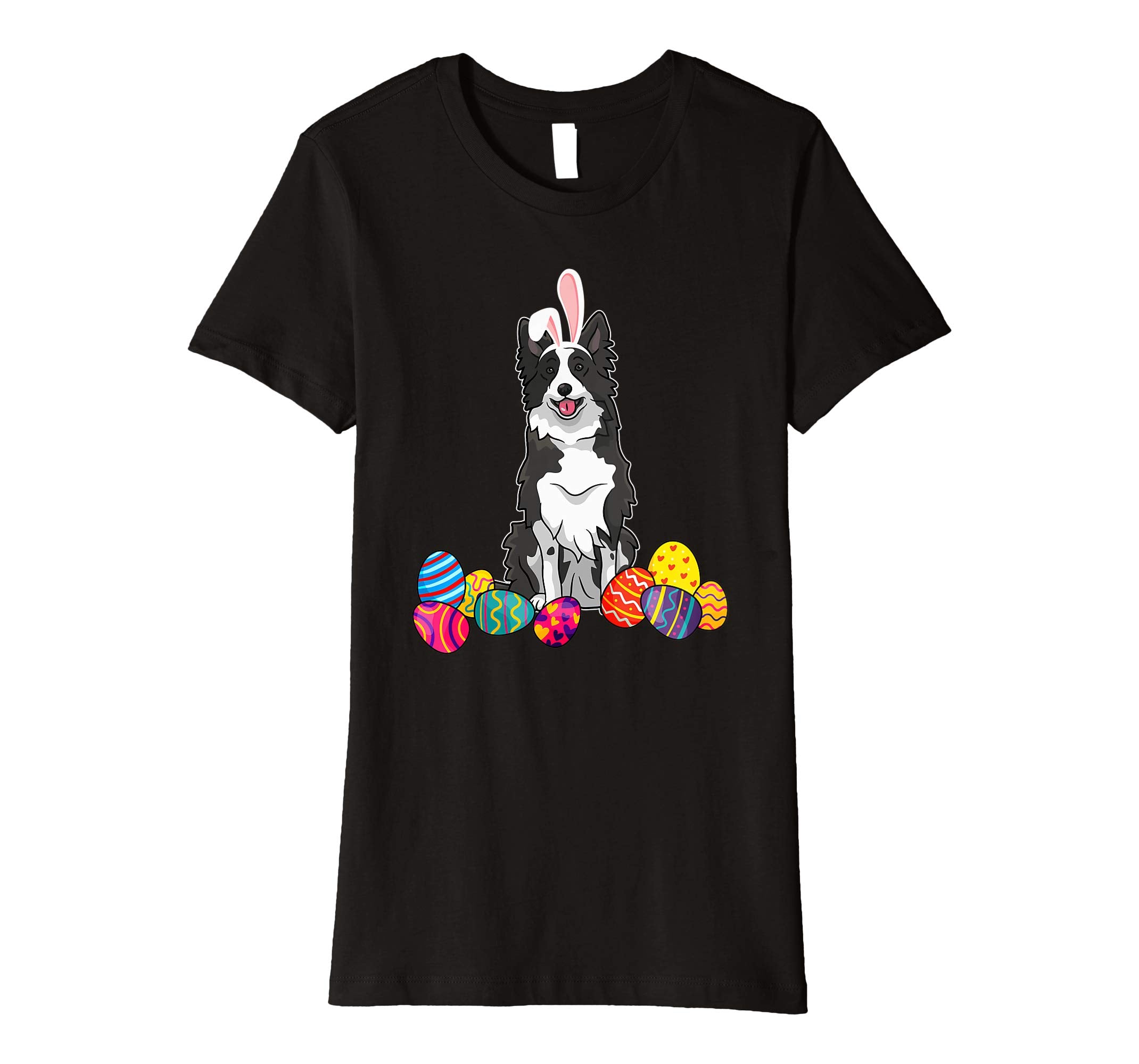 Border Colie Bunny Ear With Egg Easter Easter Day Shirt