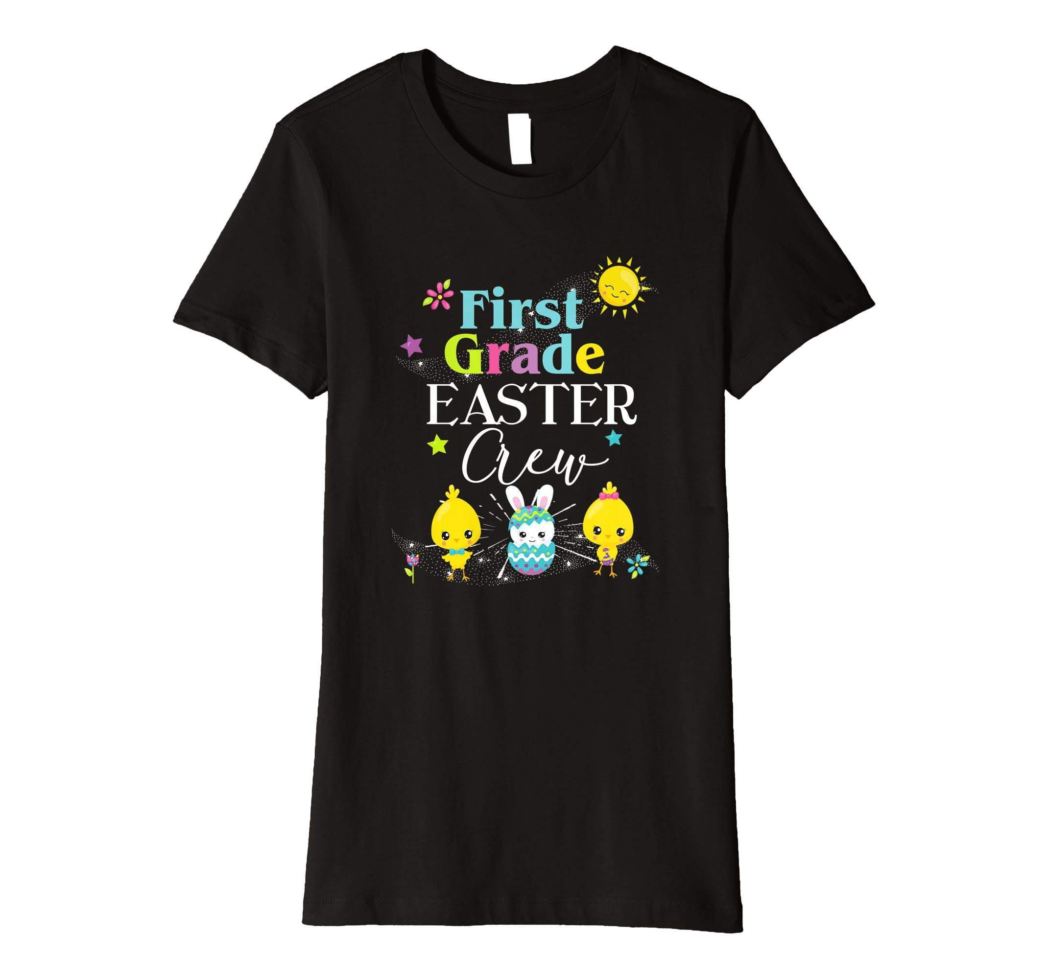 First Grade Teacher Student Easter School Shirt Cute Crew
