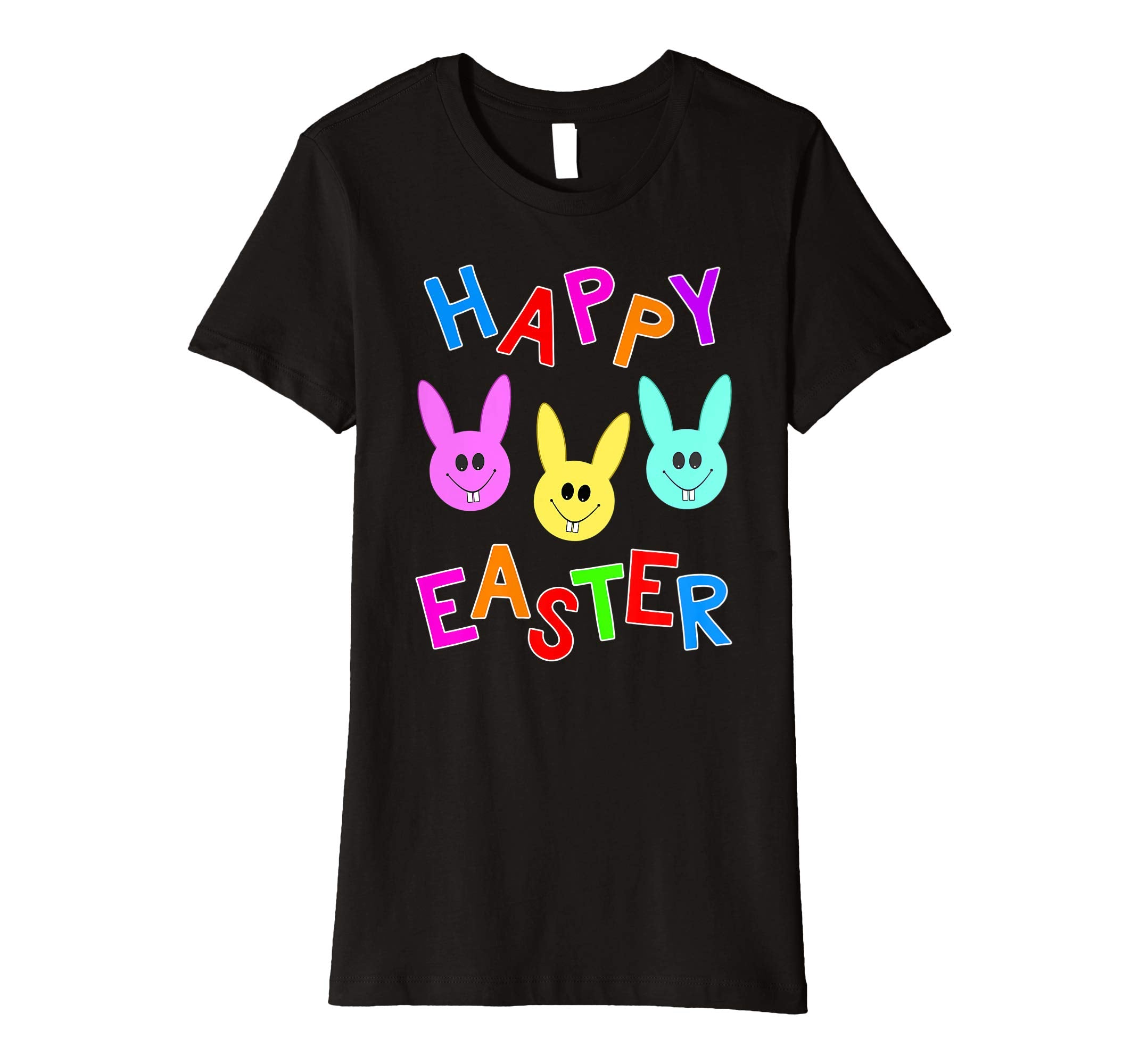 Happy Easter T shirt Cute Bunnies Colorful Bunny Boys Girls