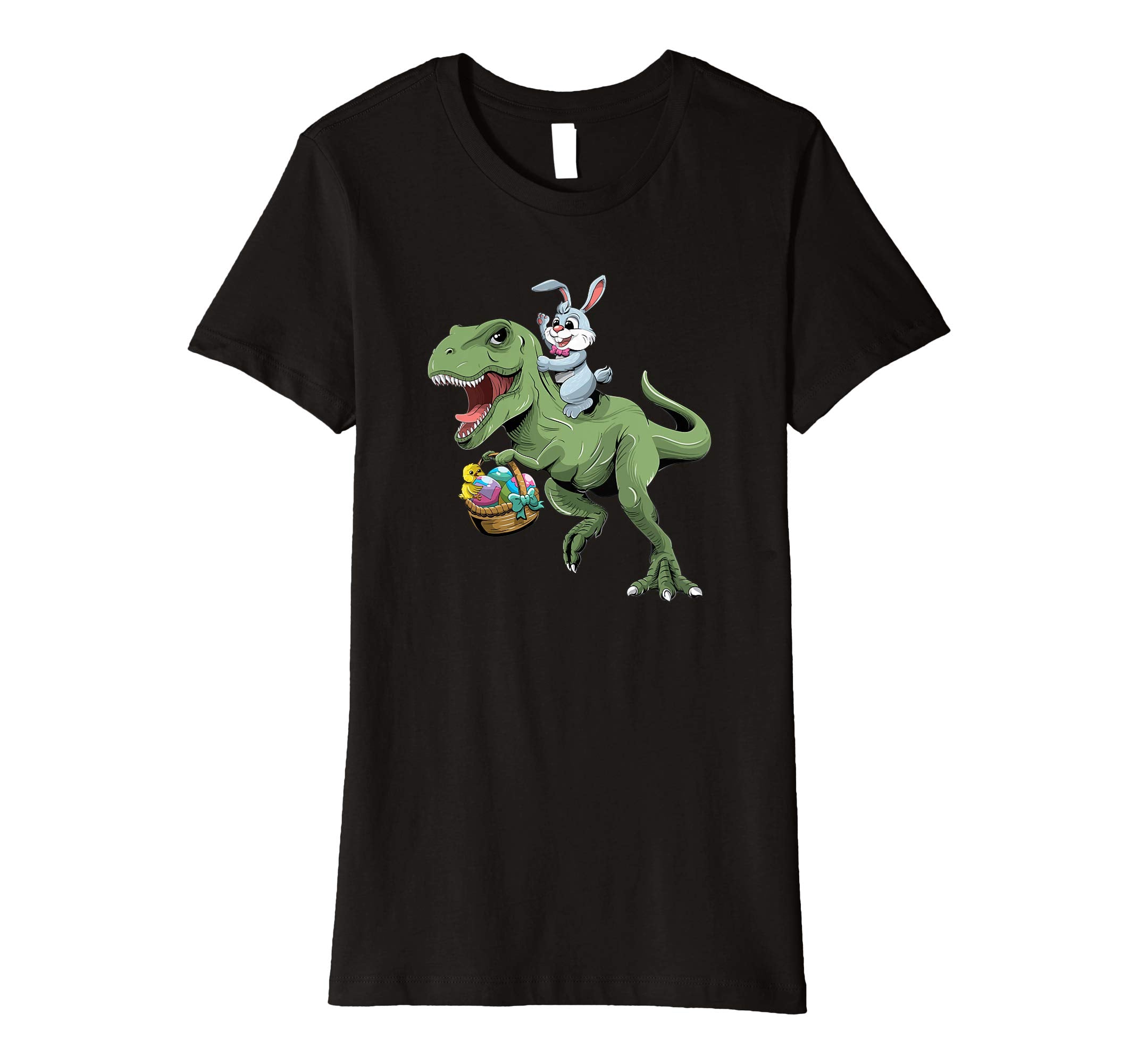 Easter T Shirt for Kids with Cool Bunny and T-rex Egg Hunt