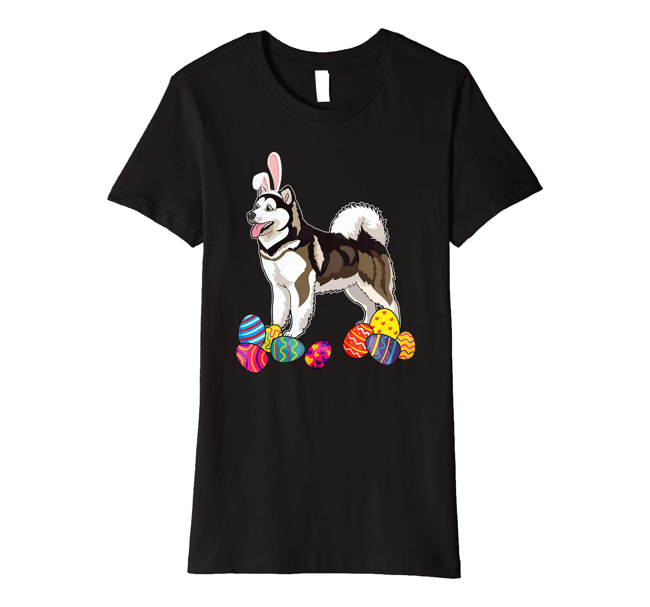 Alaskan Malamute Bunny Ear With Egg Easter Easter Day Shirt