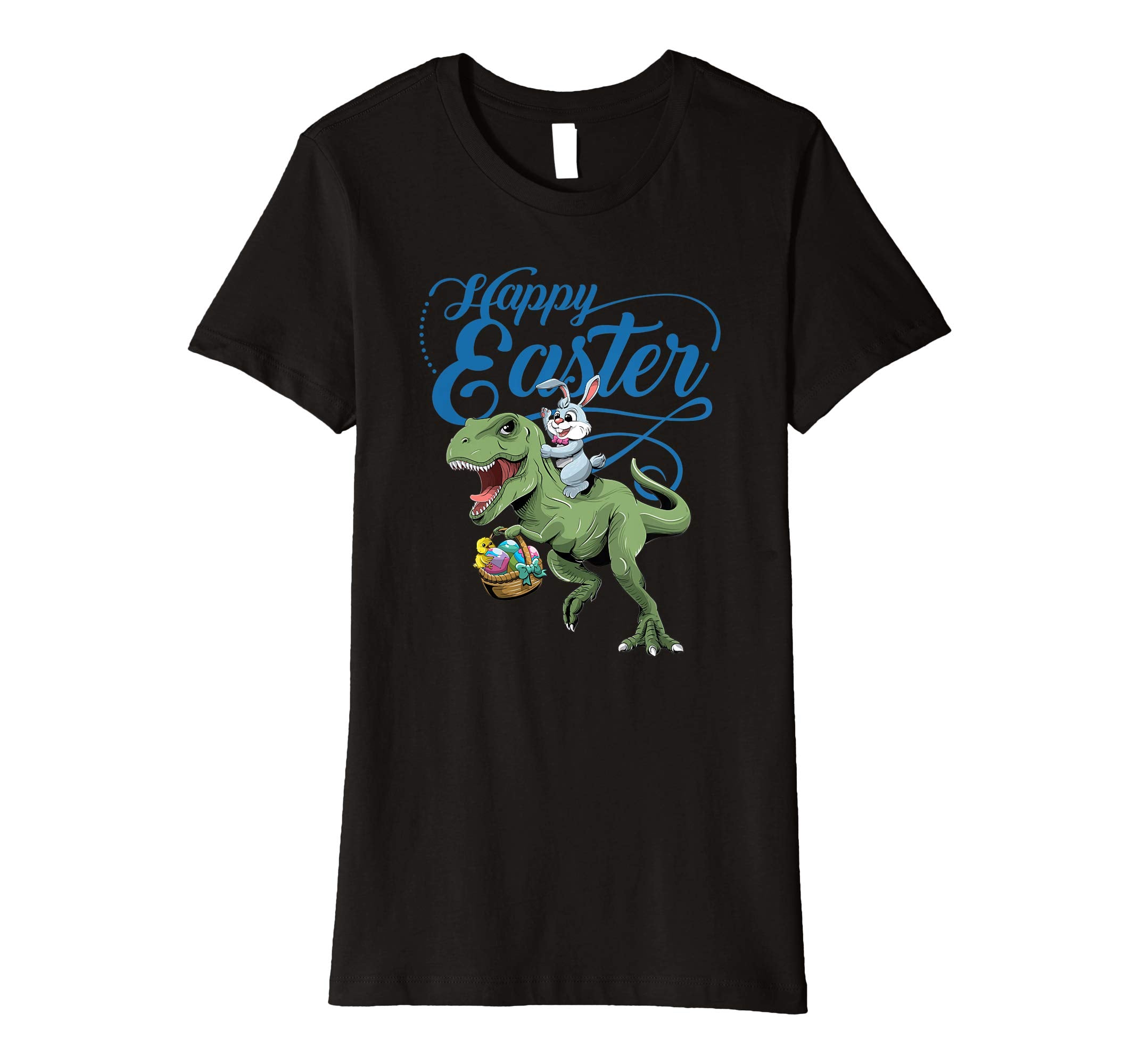 Easter T Shirt for Kids with Cool Bunny and T-rex Egg Hunt