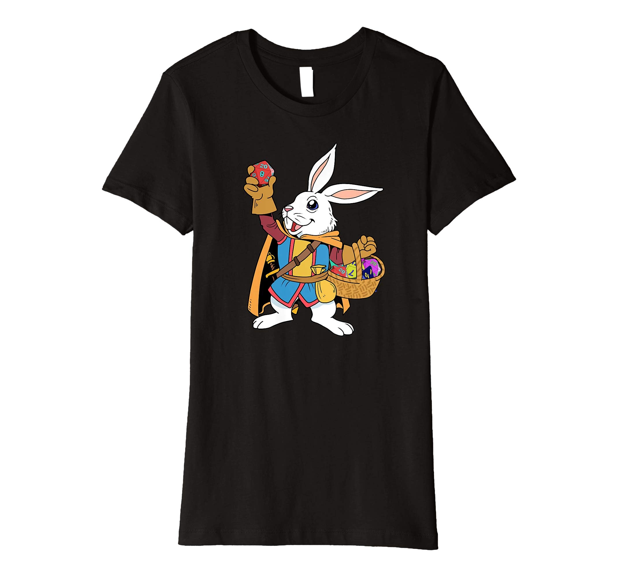 Tabletop Gaming Shirt Easter Bunny Dragons D20 Dice DM Tee