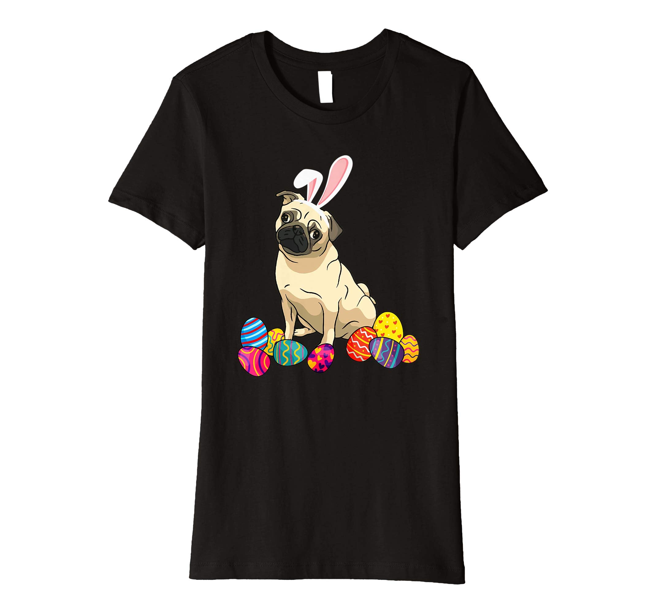 Pug Bunny Ear With Egg Easter Easter Day Shirt