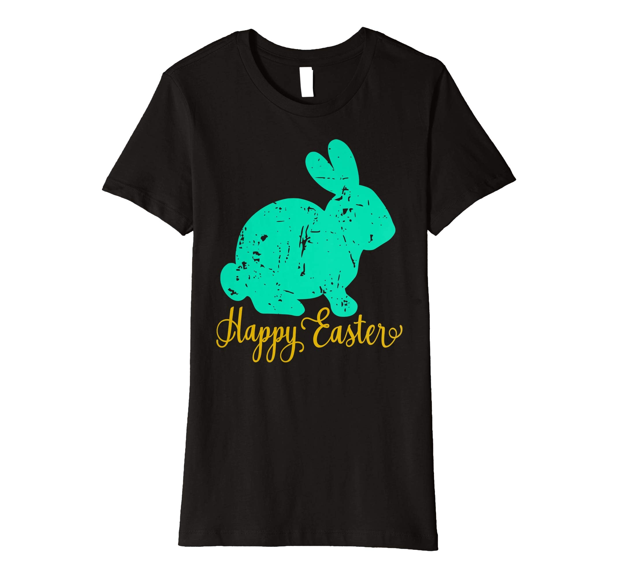 Happy Easter Bunny Shirt Distressed Vintage Grunge Teacher