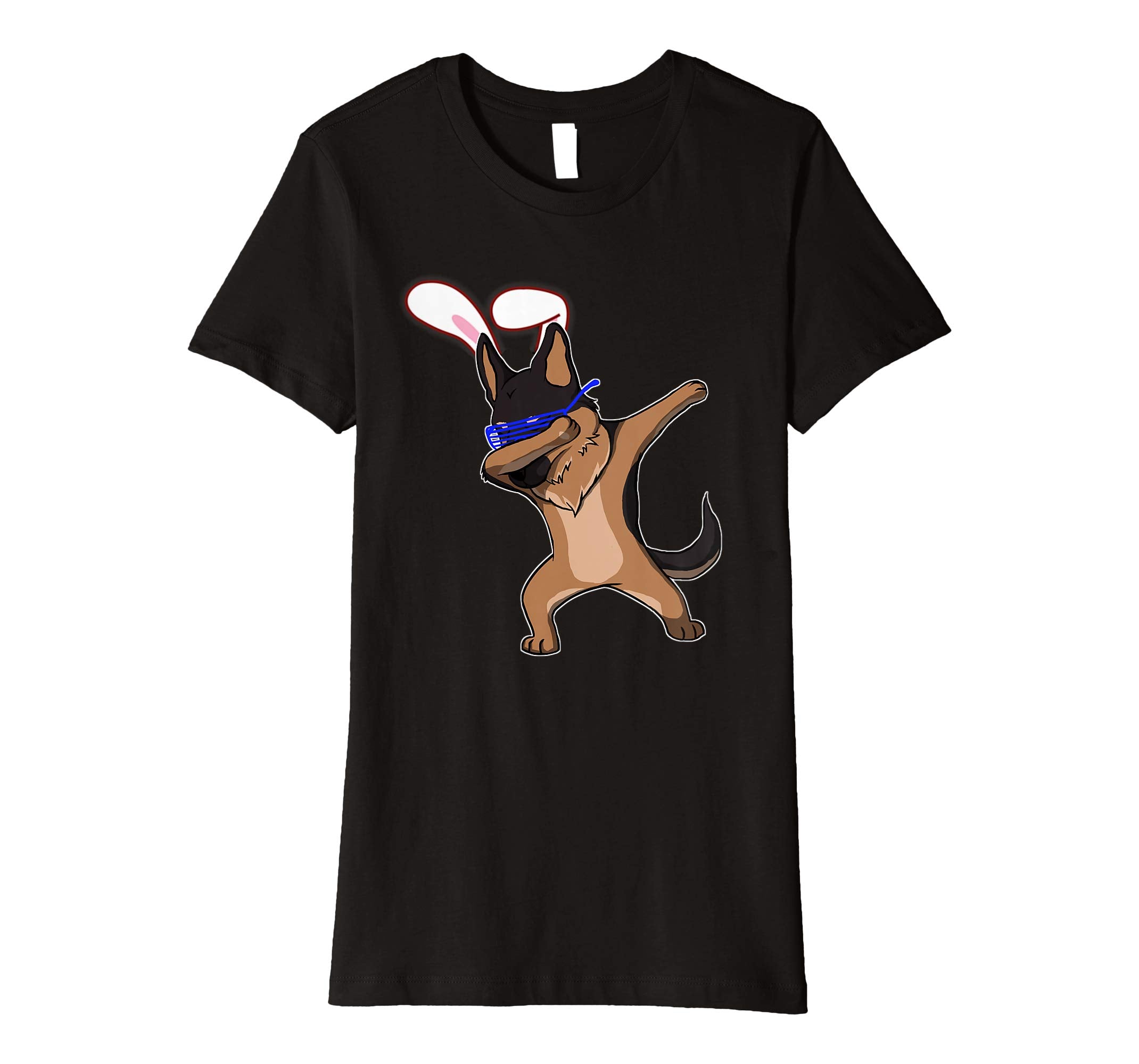 Easter Bunny Dabbing German Shepherd Dog Tshirt Rabbit Ears