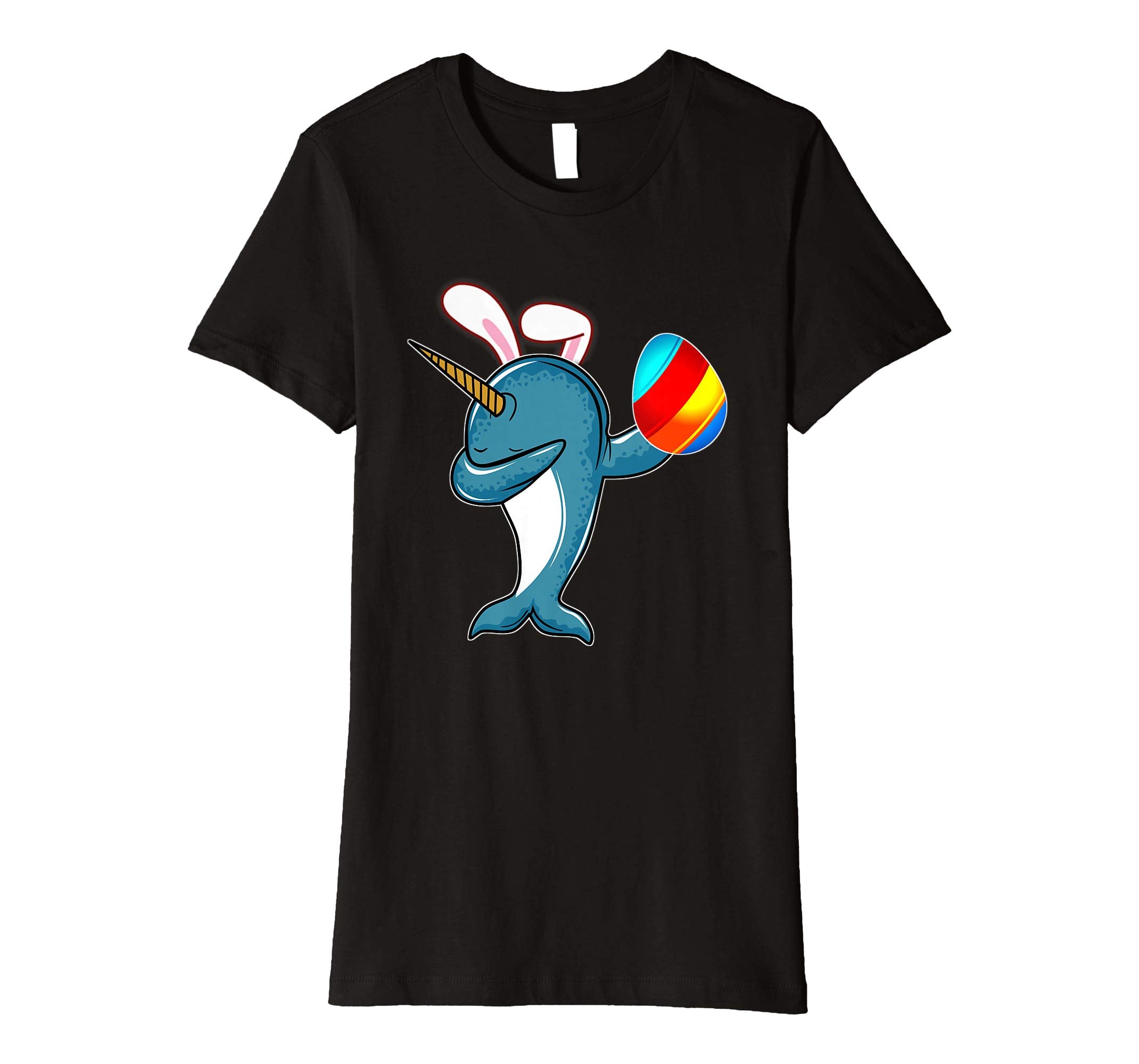 Easter Bunny Dabbing Narwhal Unicorn Tshirt Egg Ears Gift
