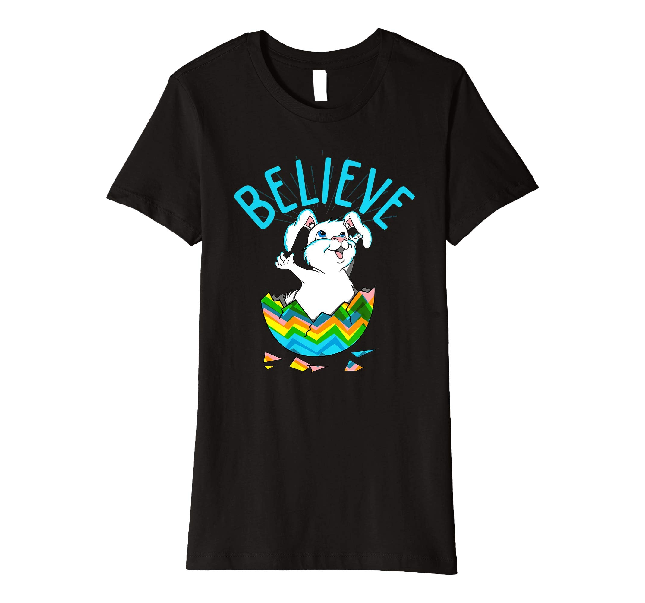 Cute Easter Bunny Shirt Kids Believe Cute Eggs Boys Girls