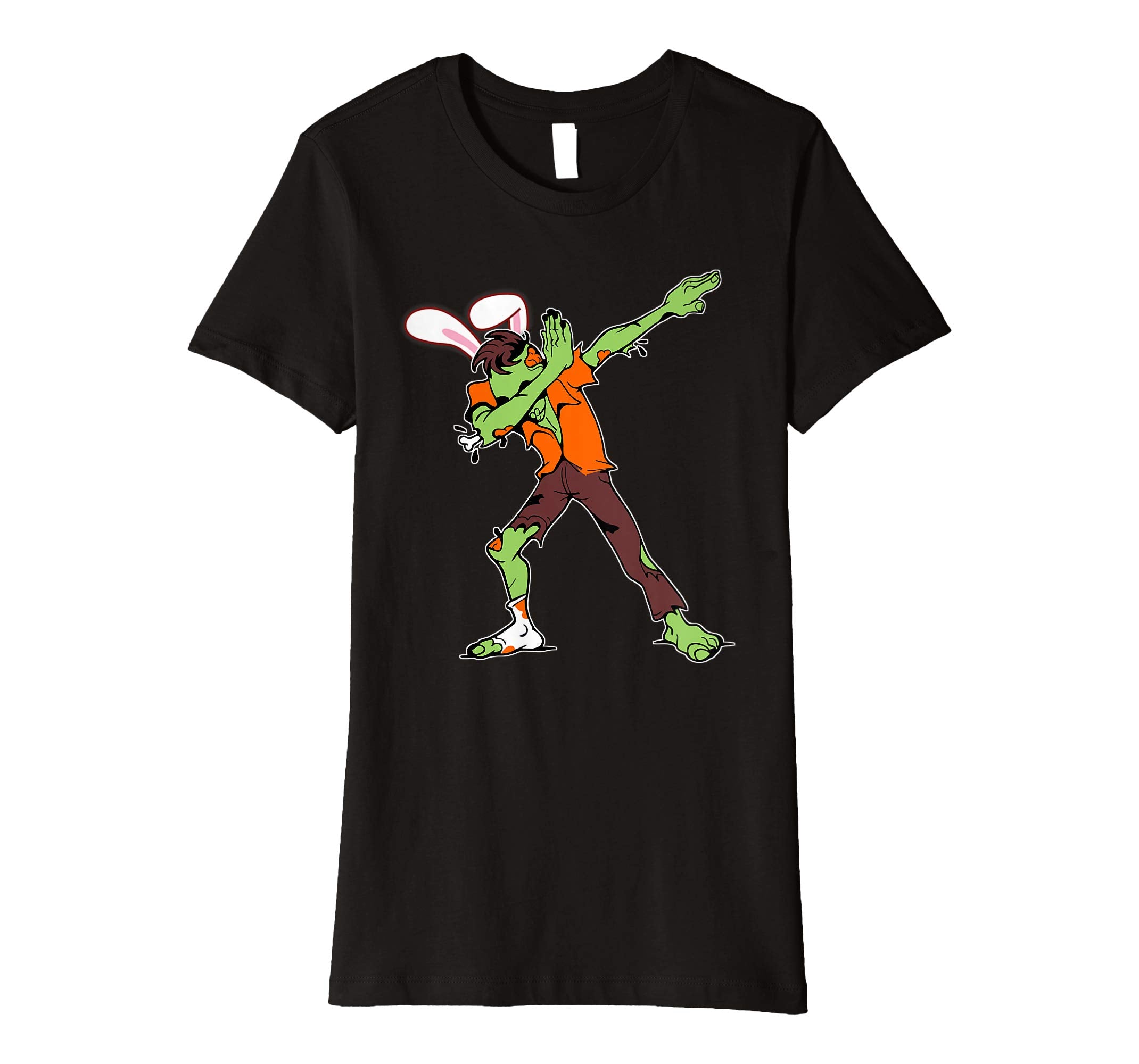 Easter Bunny Dabbing Zombie Tshirt Rabbit Ears Animal Gift