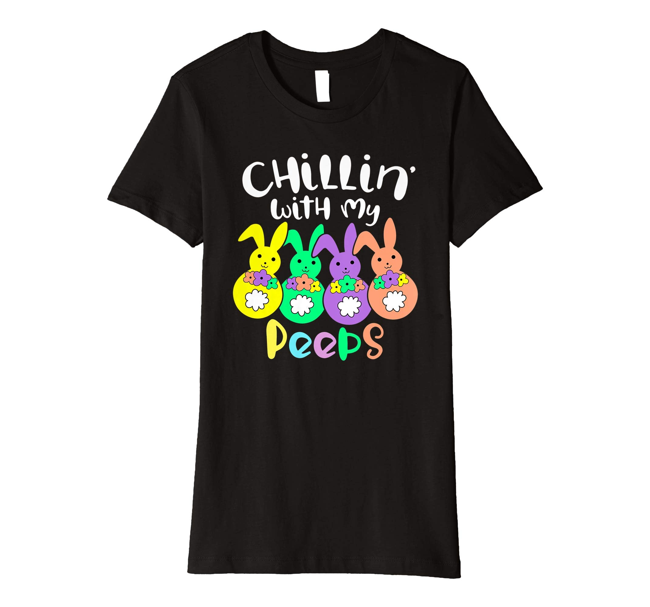 Chillin With My Peeps Happy Easter Kids Boys Girls T Shirt