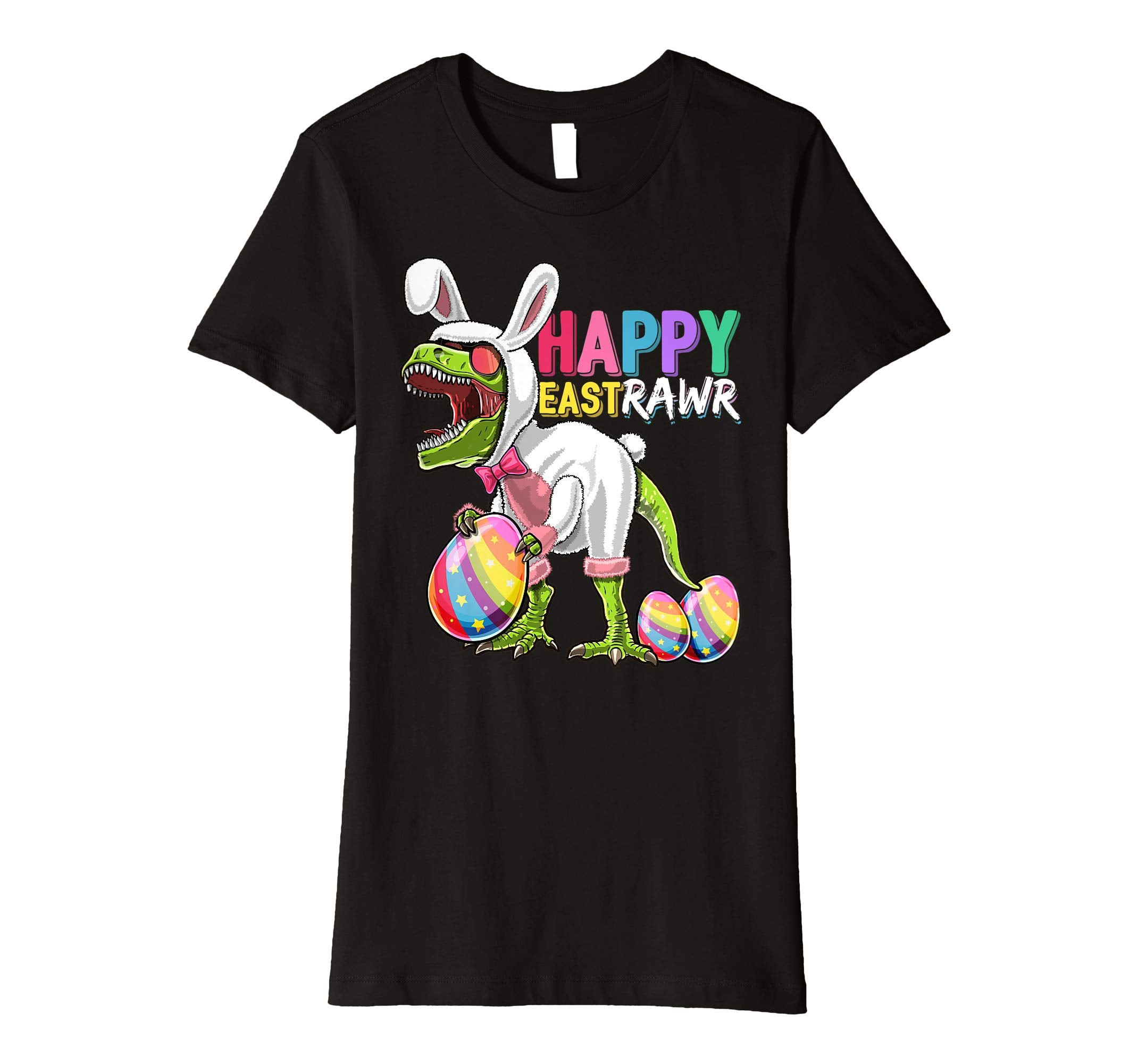 Happy Eastrawr T Rex Dinosaur Easter Bunny Egg Shirt Kids