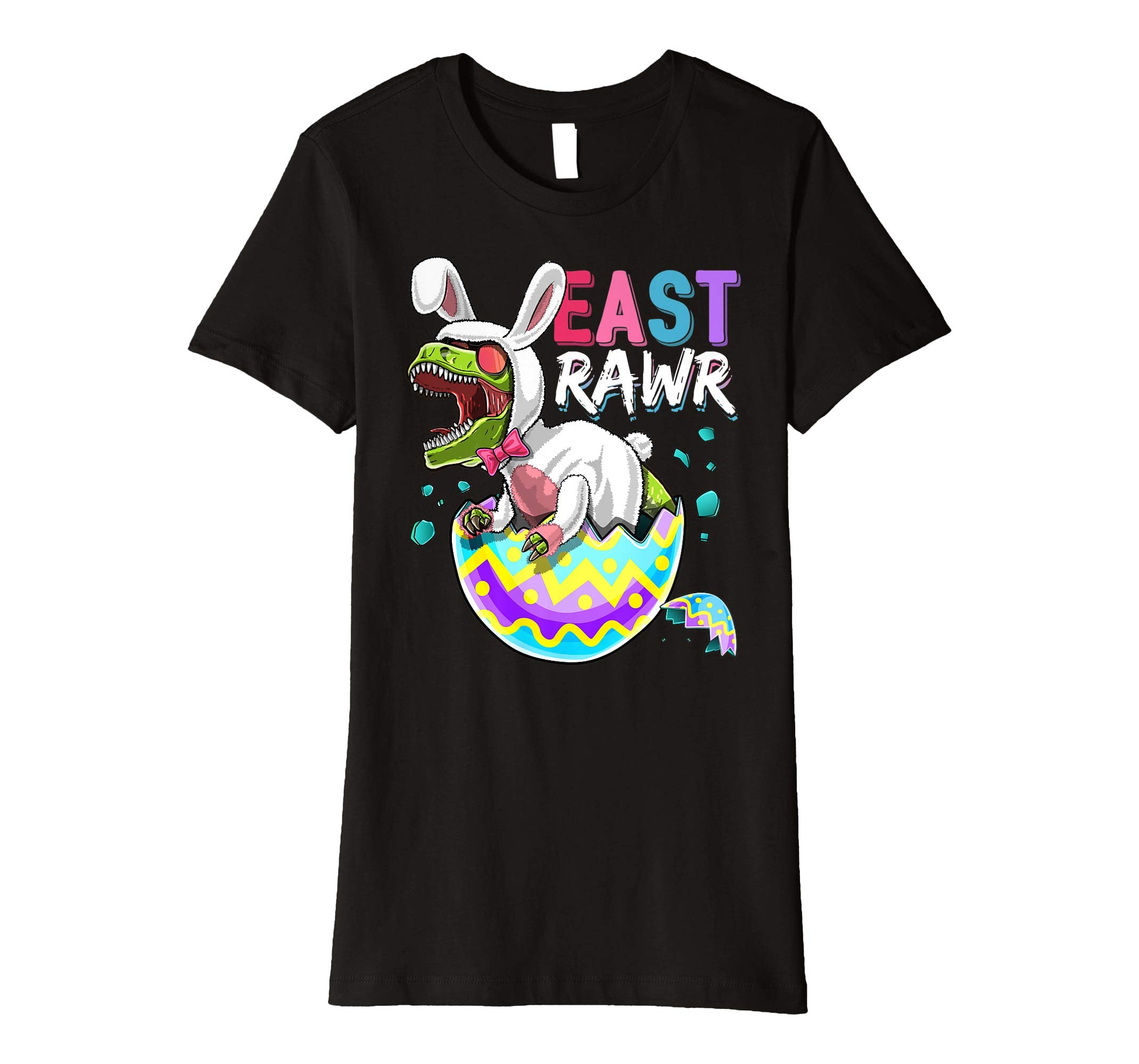 Happy Eastrawr T Rex Dinosaur Easter Bunny Egg Shirt Kids
