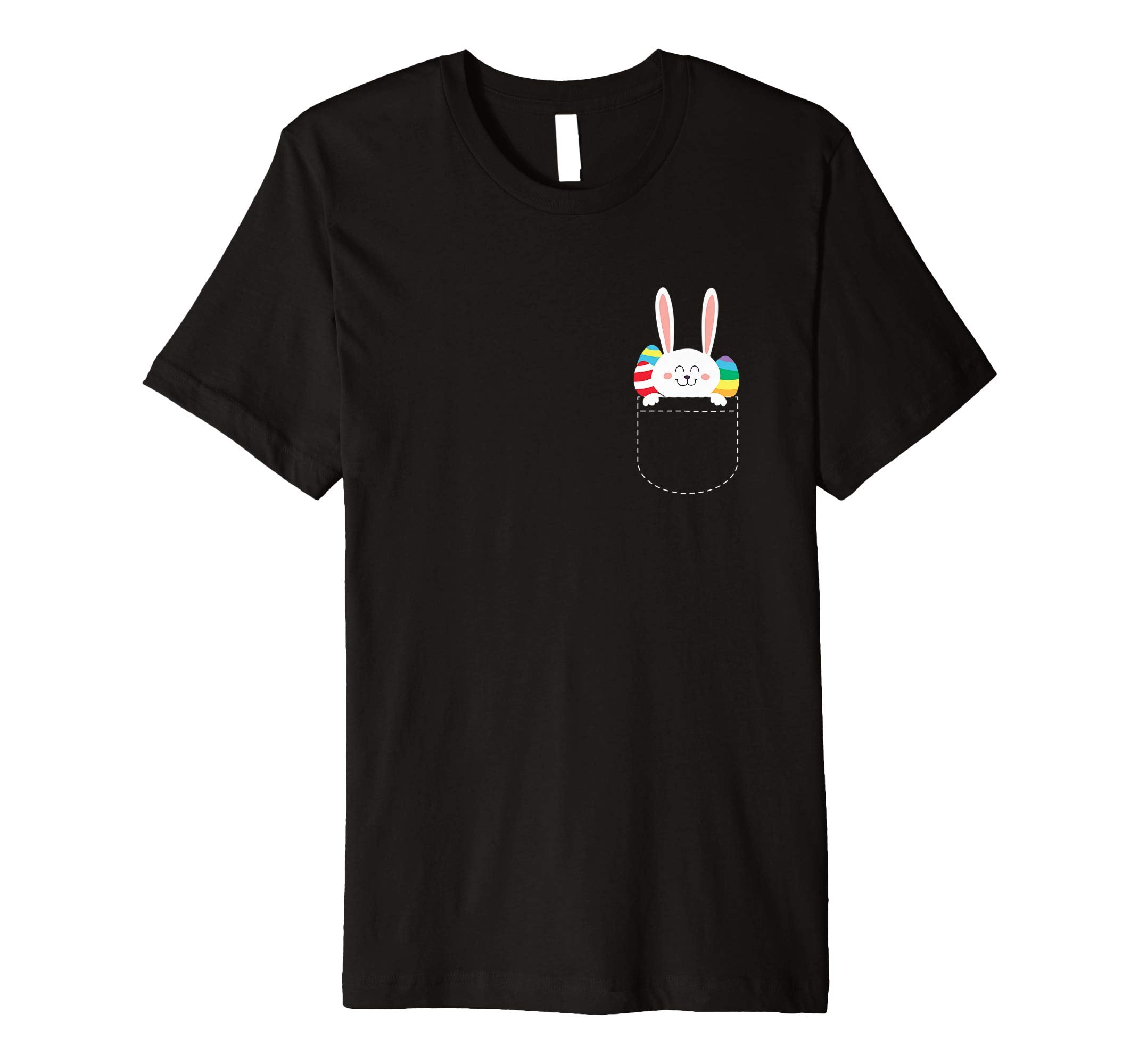 Cute Easter Bunny And Easter Eggs In A Pocket T Shirt