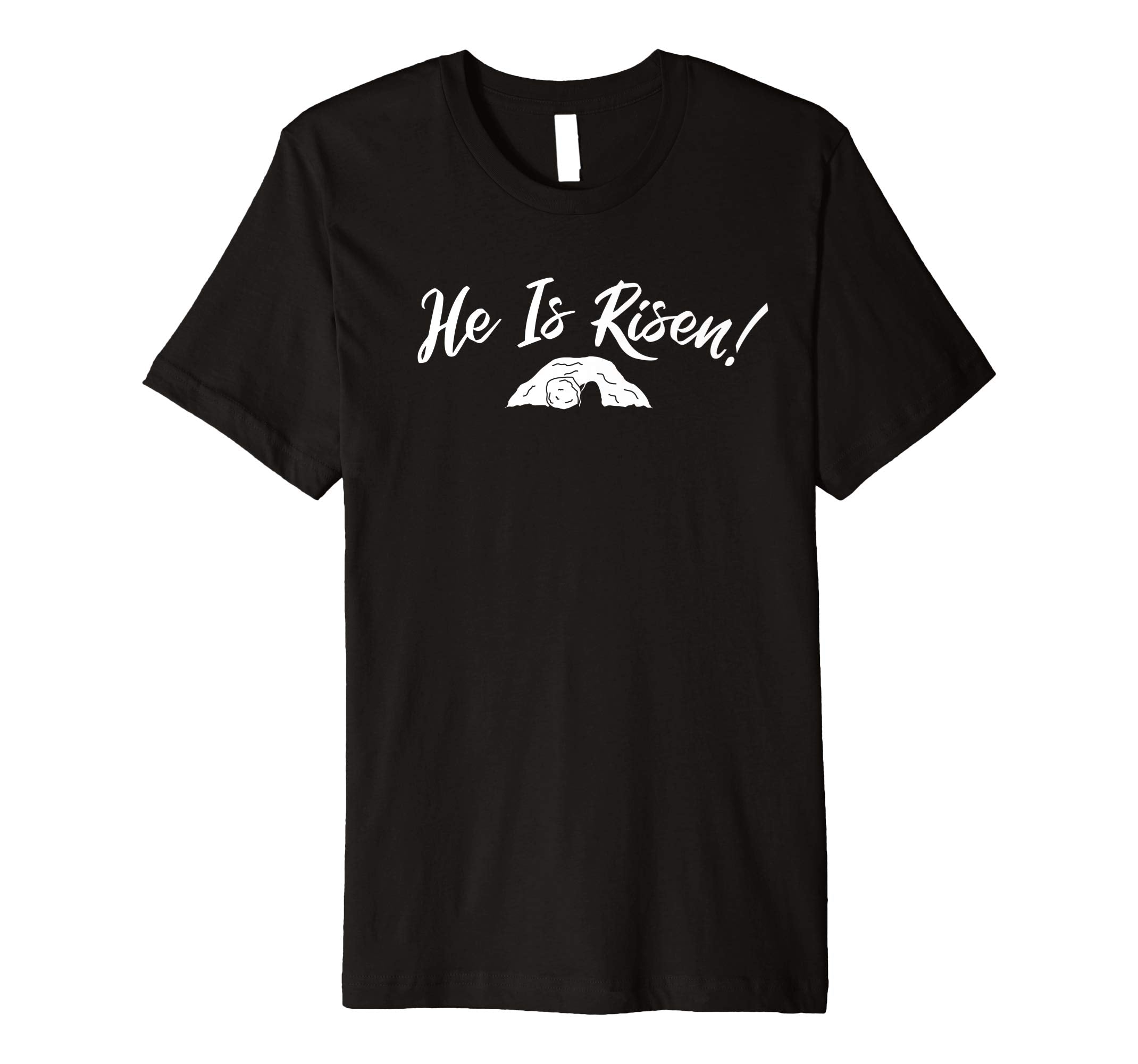 Mens He Is Risen Christian Easter Shirt
