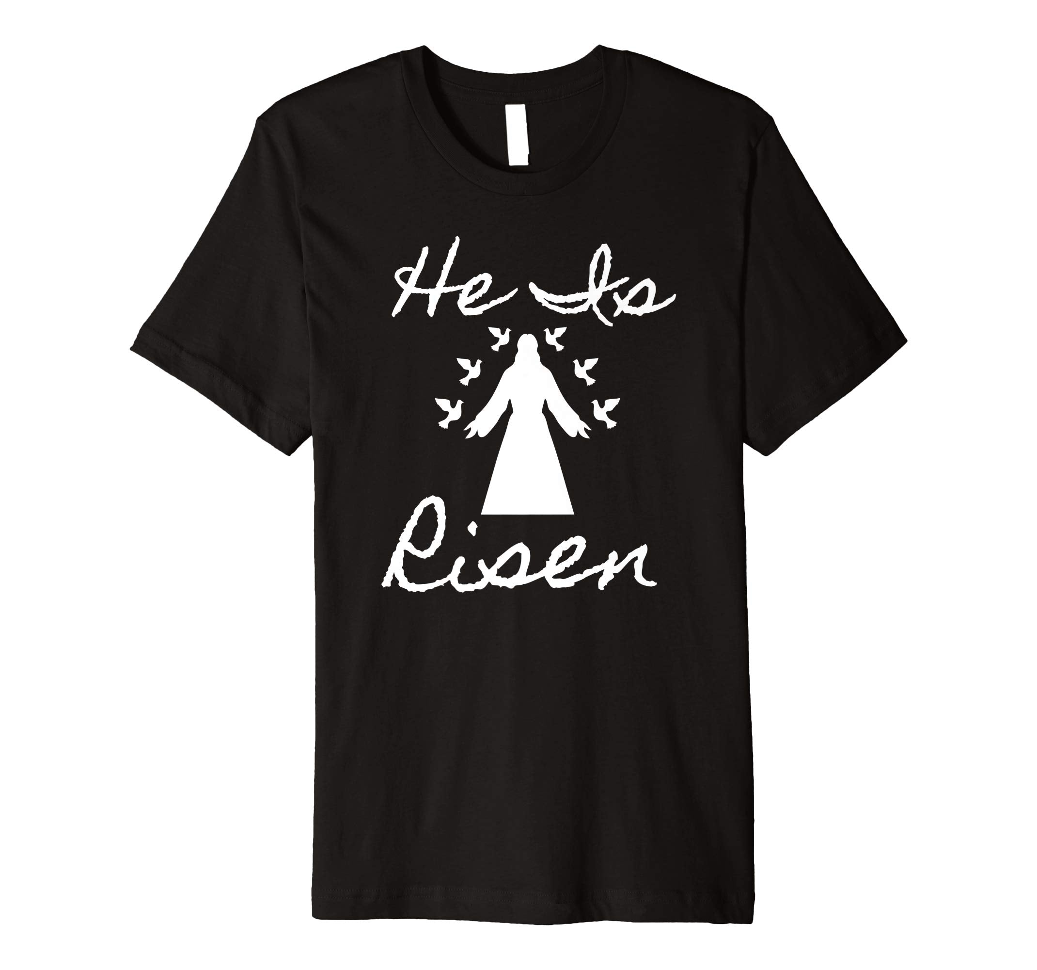 Christian Easter He Is Risen Tshirt Peace Birds and Jesus