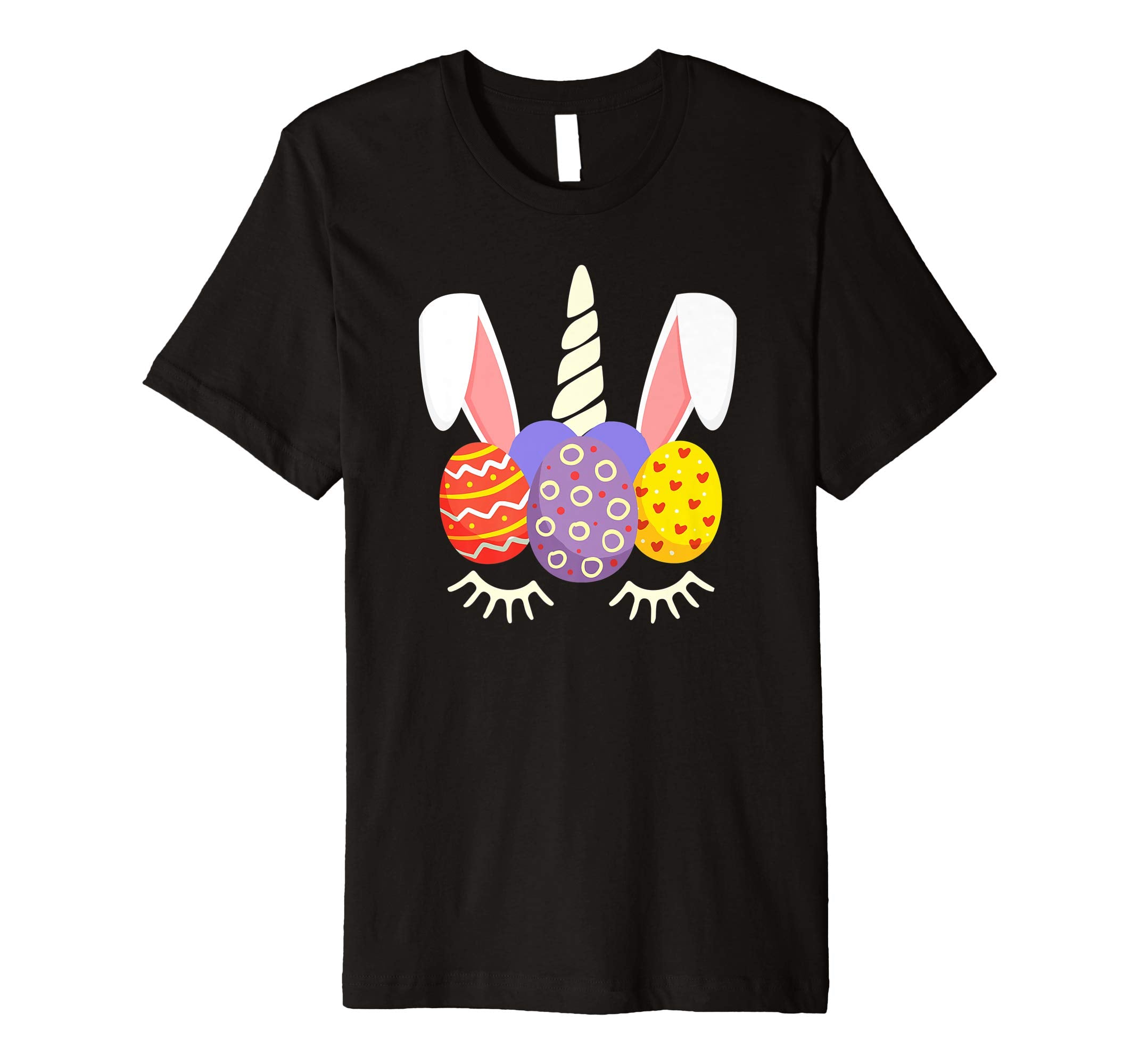 Unicorn Bunny Egg Hunt Happy Easter Kids Boys Girls T Shirt