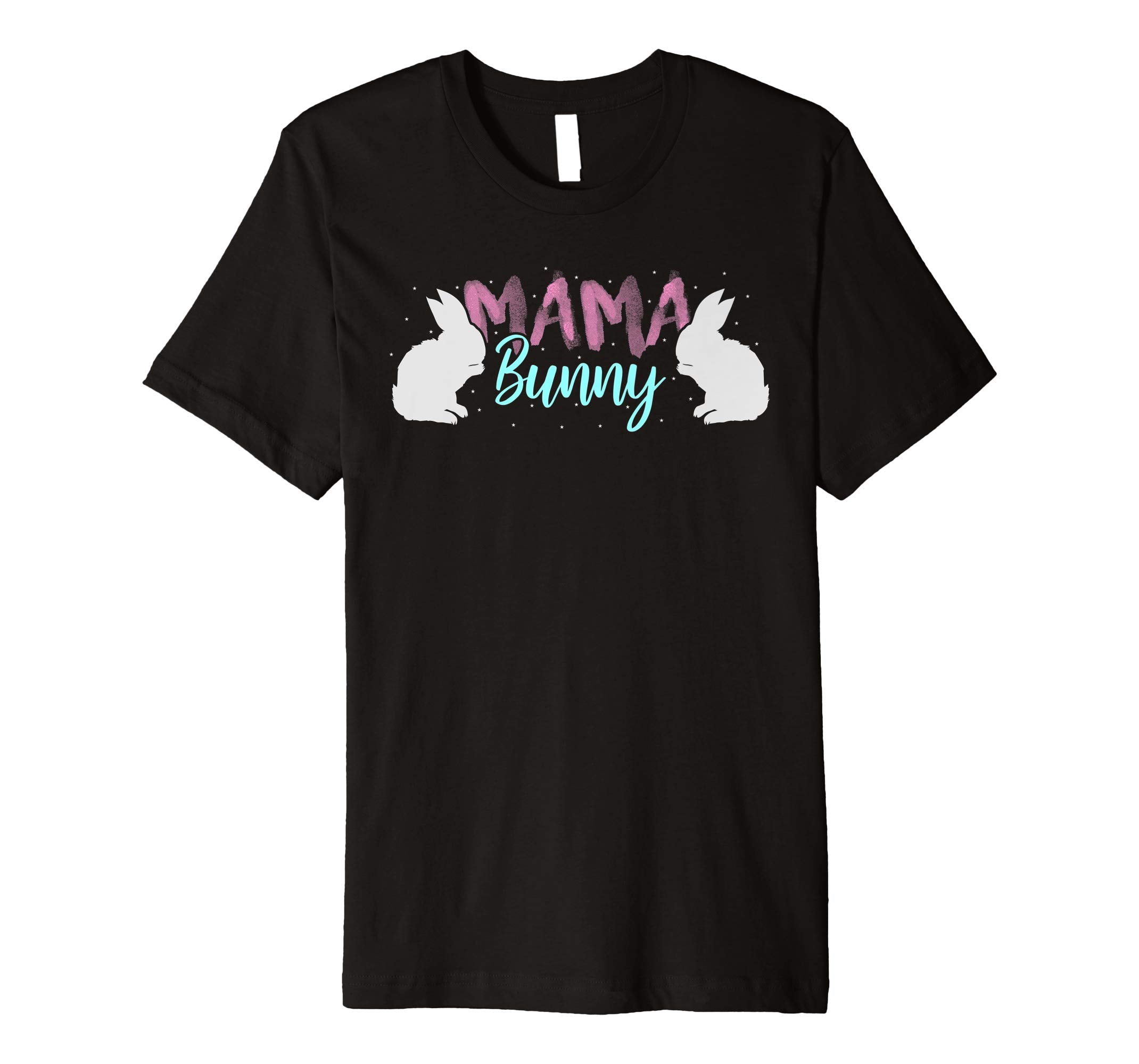 Mens Mama Bunny T Shirt Easter Mom Rabbit Eggs Pink Pastel